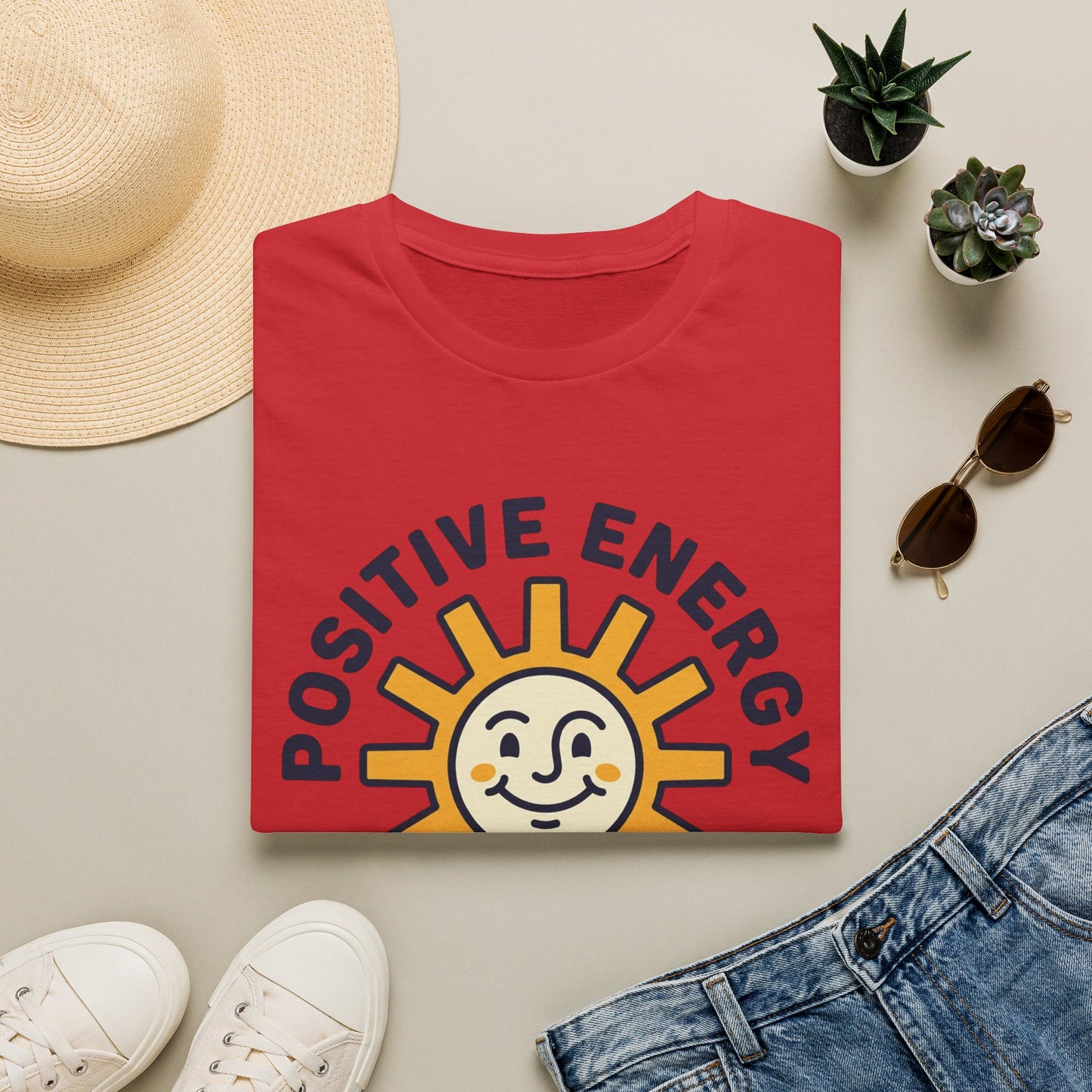 Positive Energy T-Shirt — Sunny 'Positive Energy Only' Graphic Tee