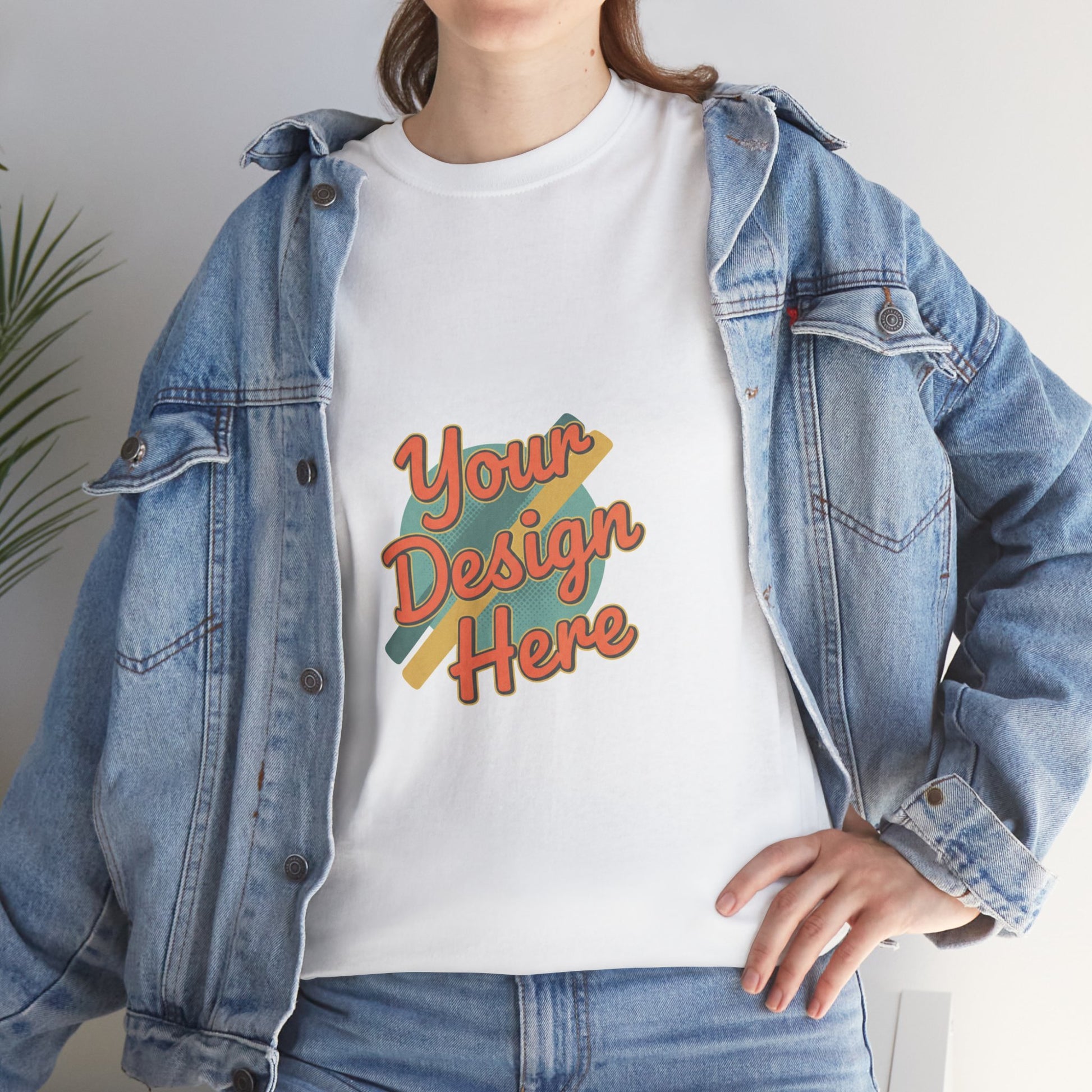 Custom Tee — "Your Design Here" Casual T‑Shirt Printify
