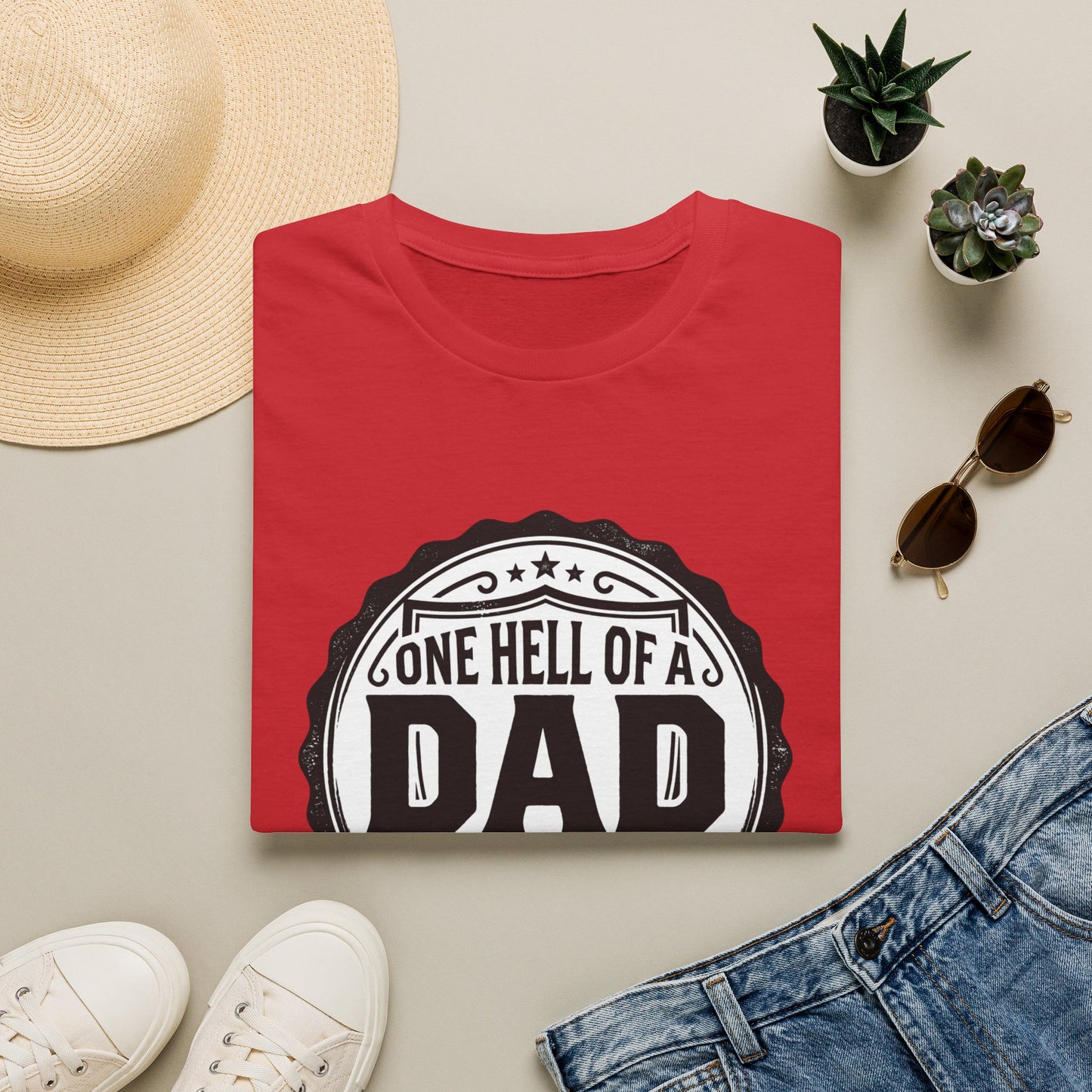 Gone Hell of a Dad T‑Shirt — Vintage Badge Father's Day Gift
