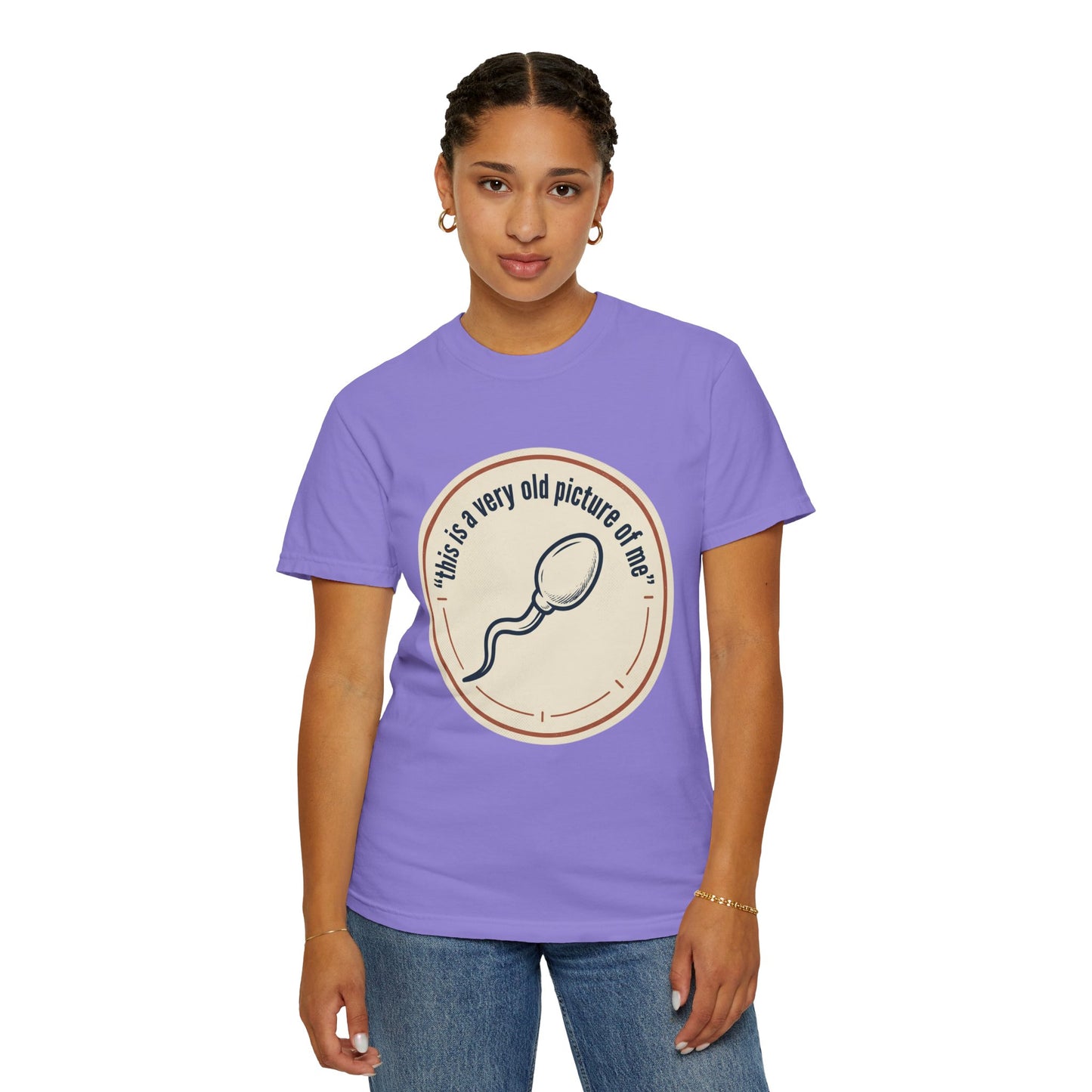 Vintage Sperm Graphic T-Shirt — "this is a very old picture of me"