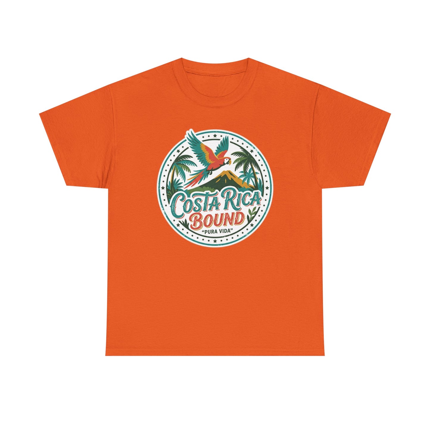 Costa Rica Bound T-Shirt — Tropical Parrot Travel Tee Printify