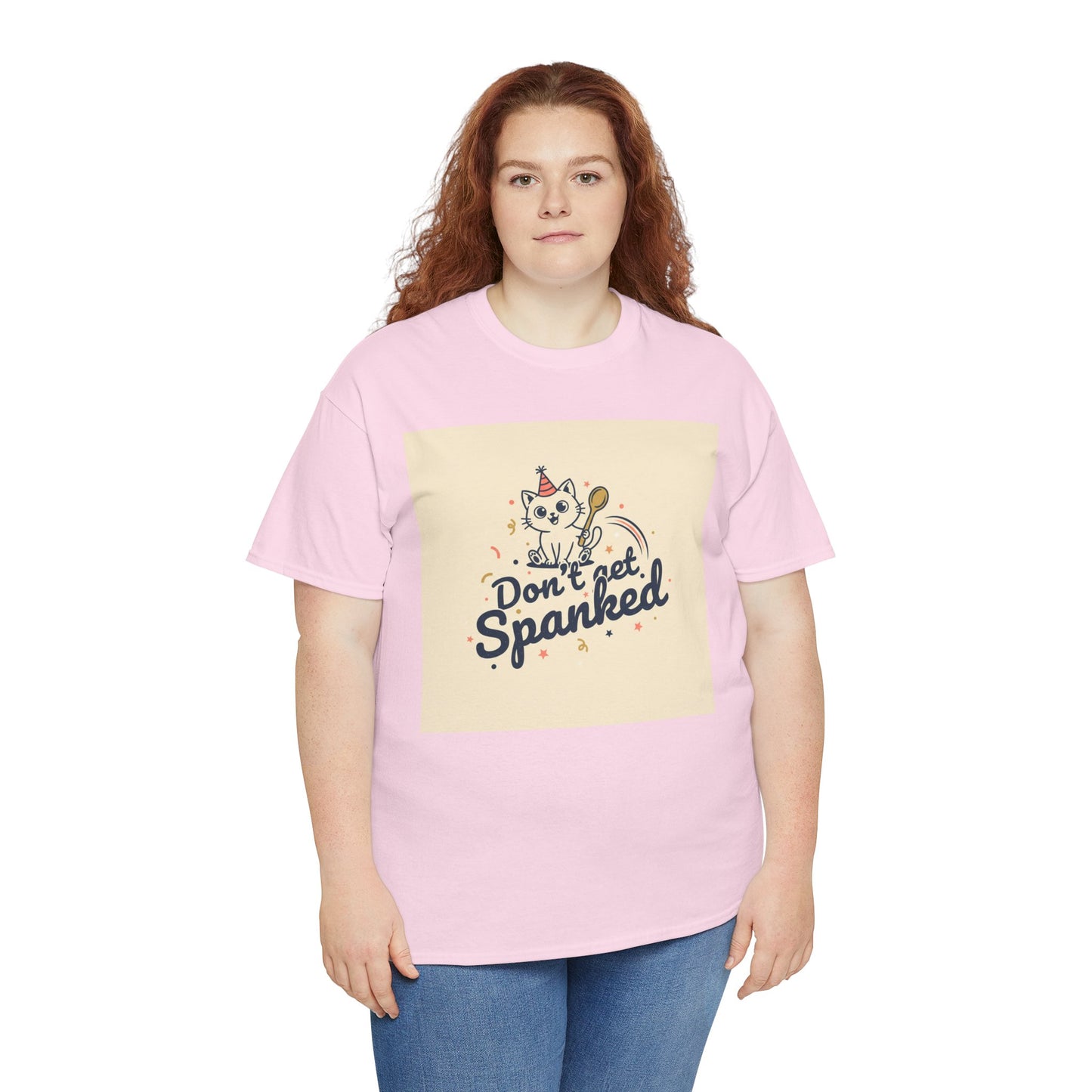 Don’t Get Spanked Cat Tee — Cute Retro Kitten Graphic T-Shirt Printify