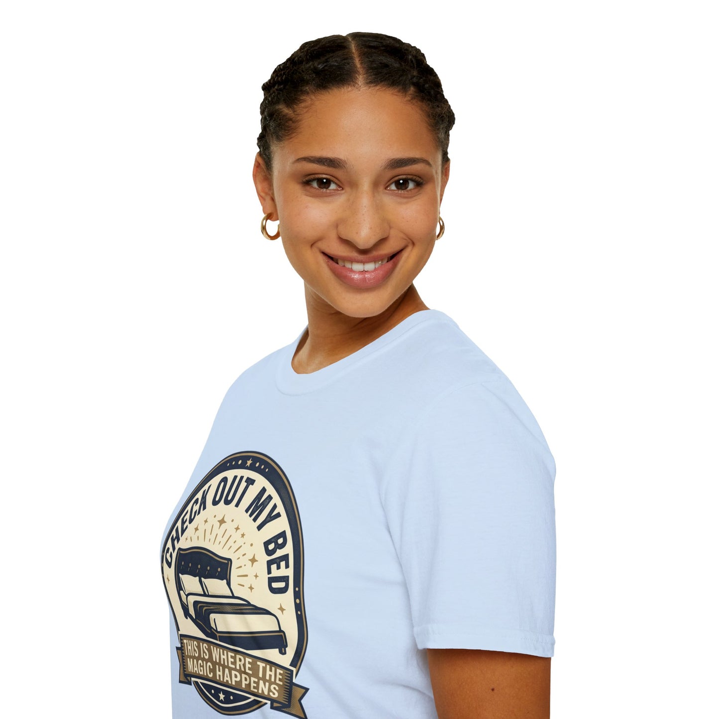 Check Out My Bed T-Shirt – “This Is Where The Magic Happens” Vintage Graphic Tee