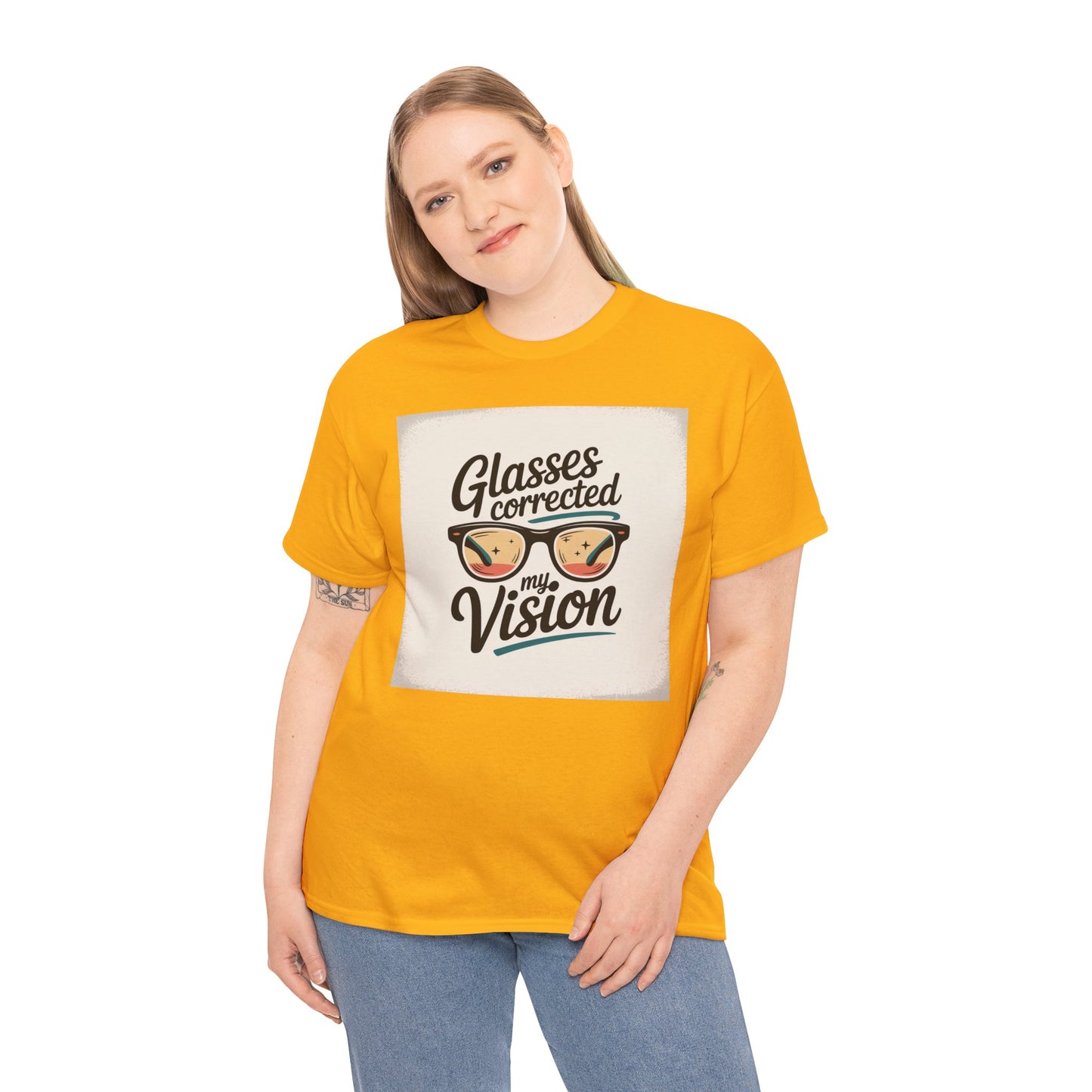 T-Shirt — "Glasses Corrected My Vision" Retro Eyewear Graphic Tee