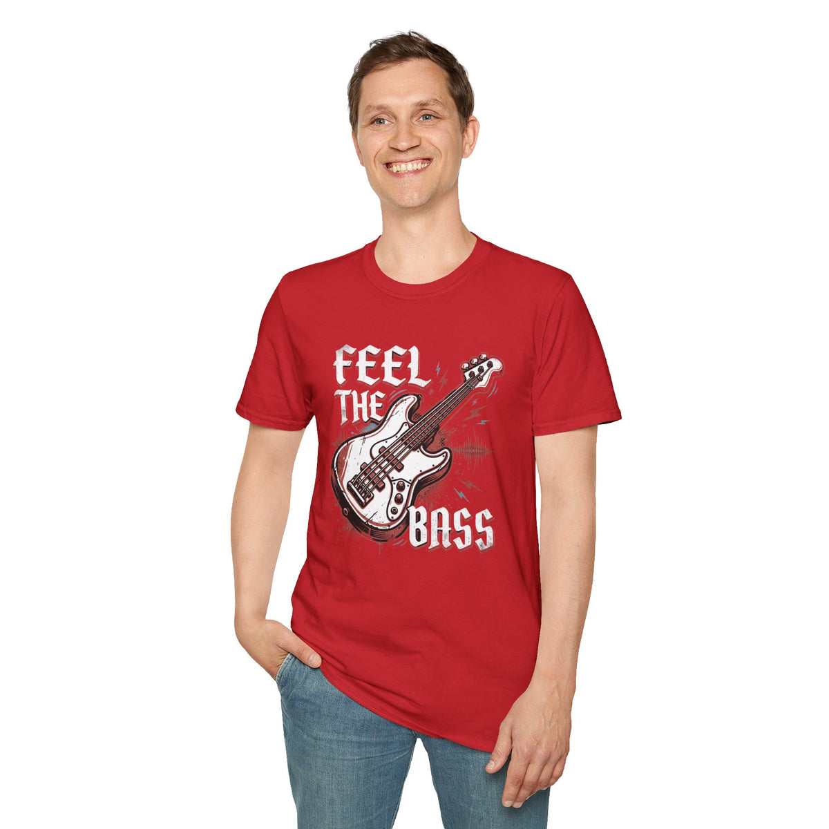 Bass Guitar Graphic T-Shirt — Rock Music Tee ("Bass Player")