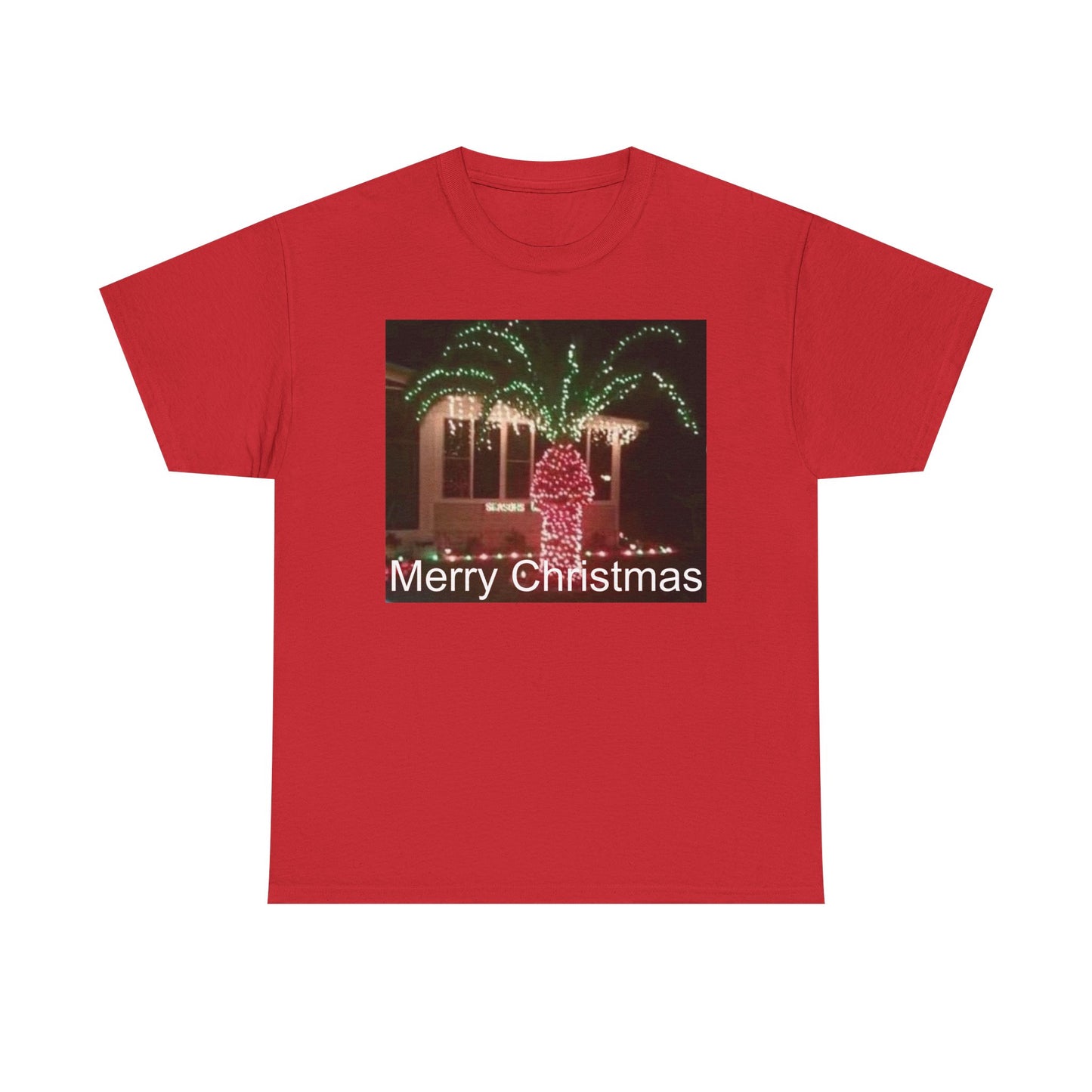 Christmas Lights Tee — 'Merry Christmas' Holiday Graphic T-Shirt Printify