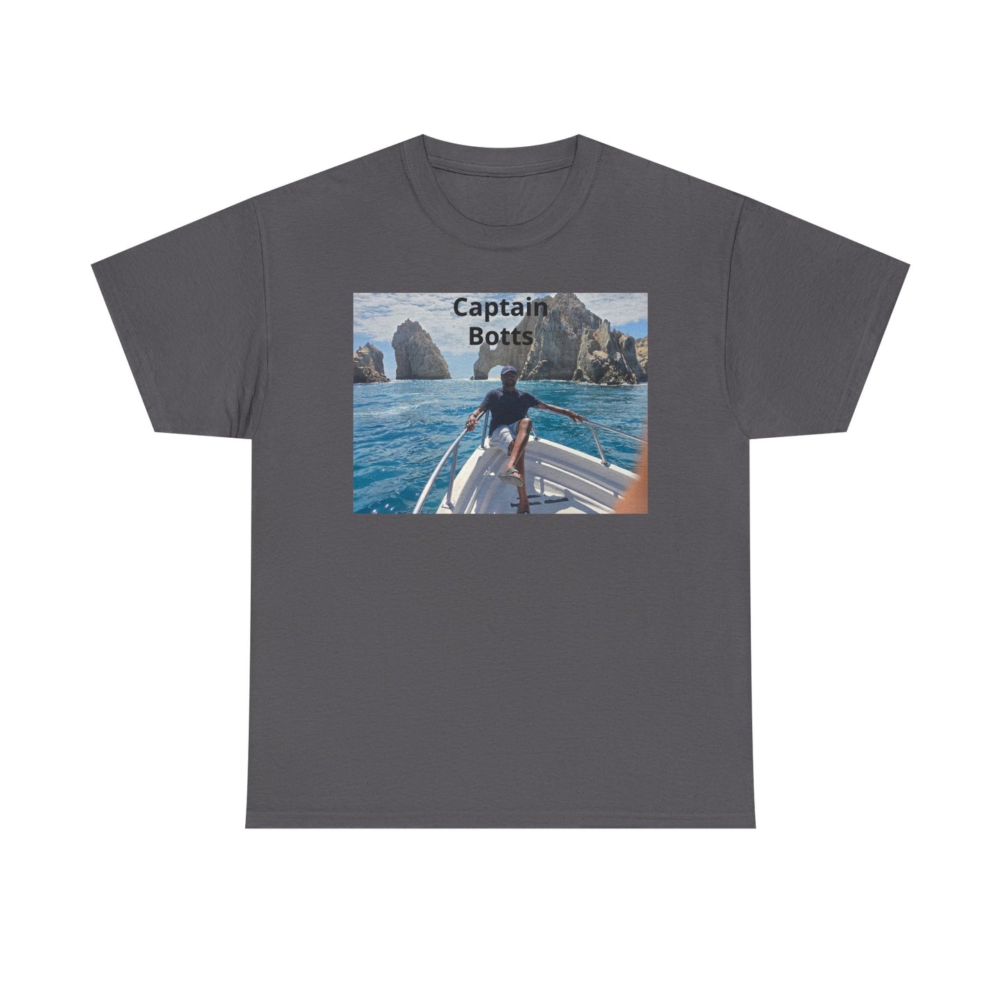 Larry T-Shirt — "Captain Botts" Boat Photo Graphic Tee | Nautical Vacation Crew Shirt
