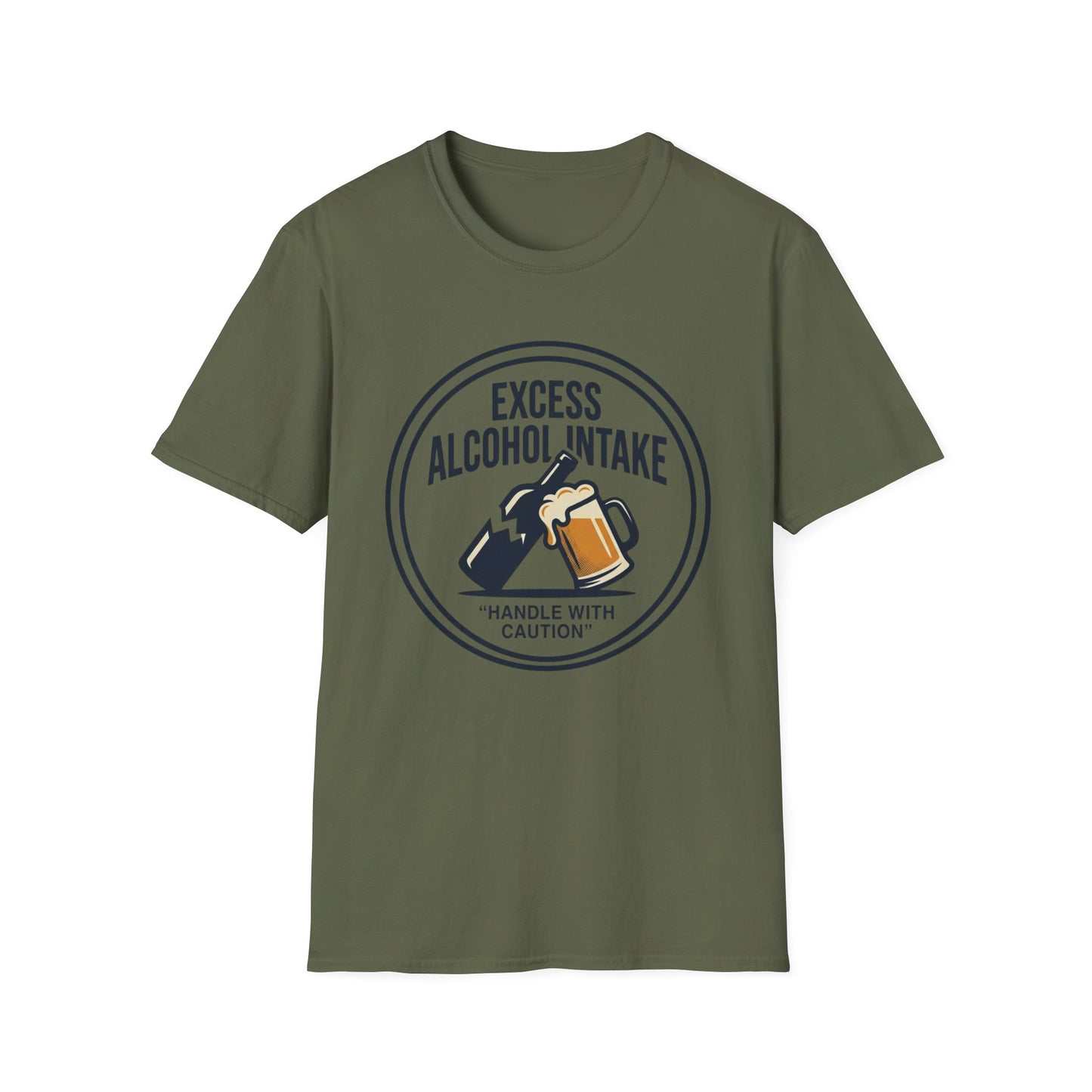 "Excess Alcohol Intake: Handle With Caution" Graphic Tee