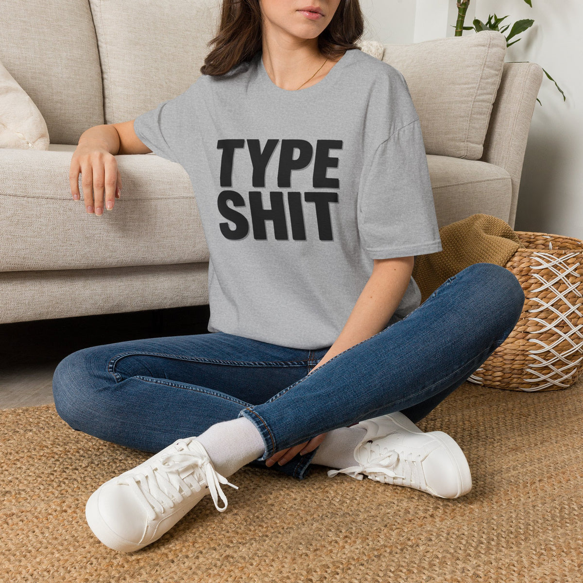 Type Shit Graphic T‑Shirt — Funny Bold Text Tee for Typographers & Designers