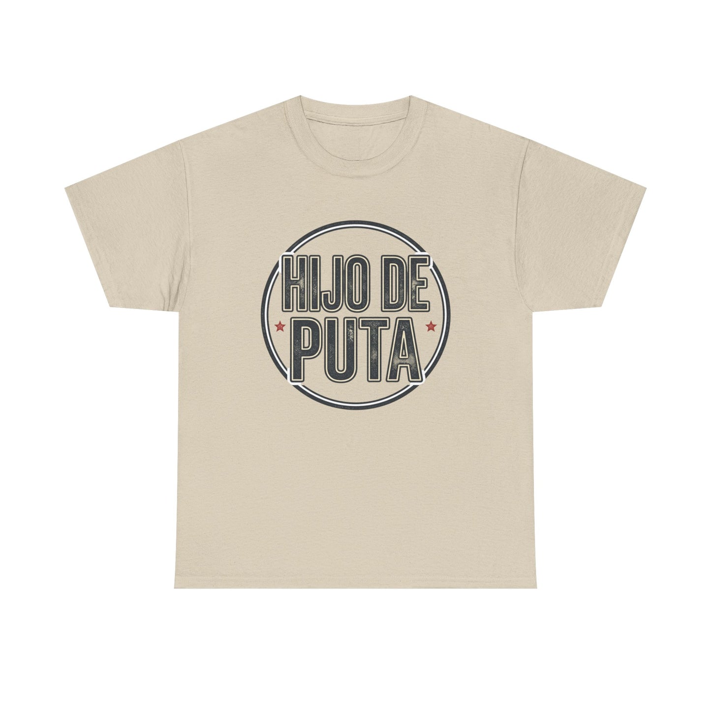 Hijo de Puta Graphic Tee — Retro Circle Spanish Phrase T-Shirt