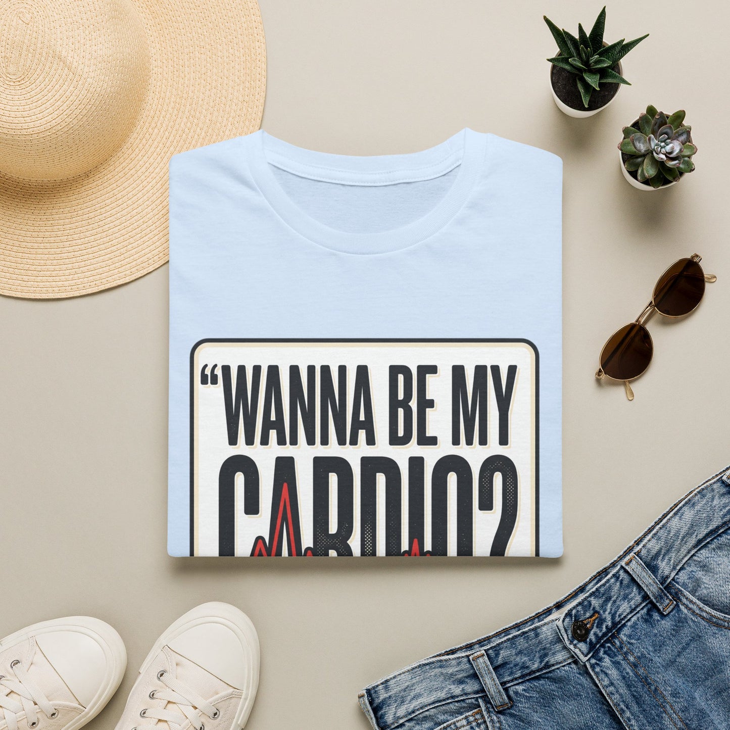 Wanna Be My Cardio? T-Shirt — Funny Fitness Graphic Tee for Gym Lovers