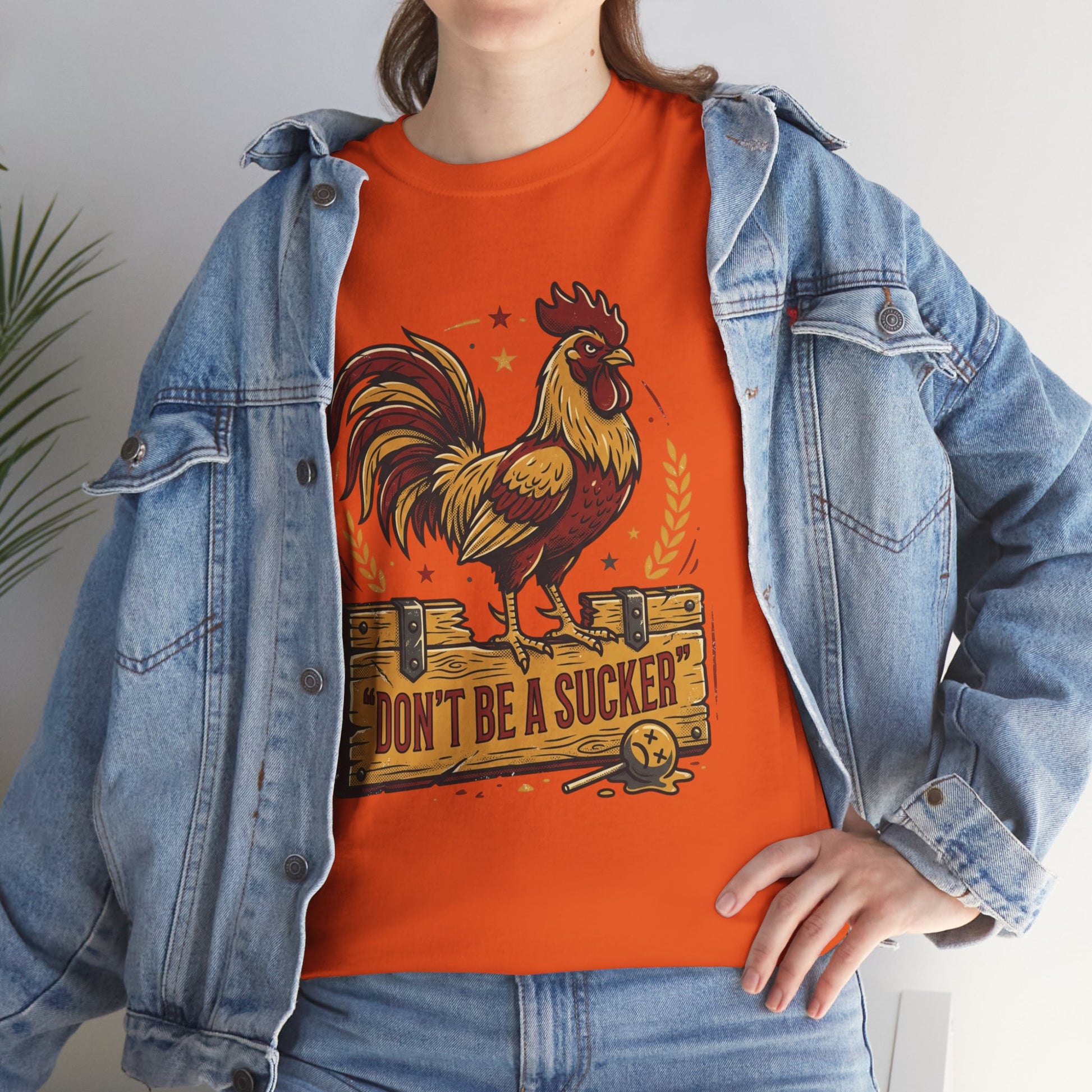 Rooster 'Don't Be a Sucker' Graphic Tee Printify