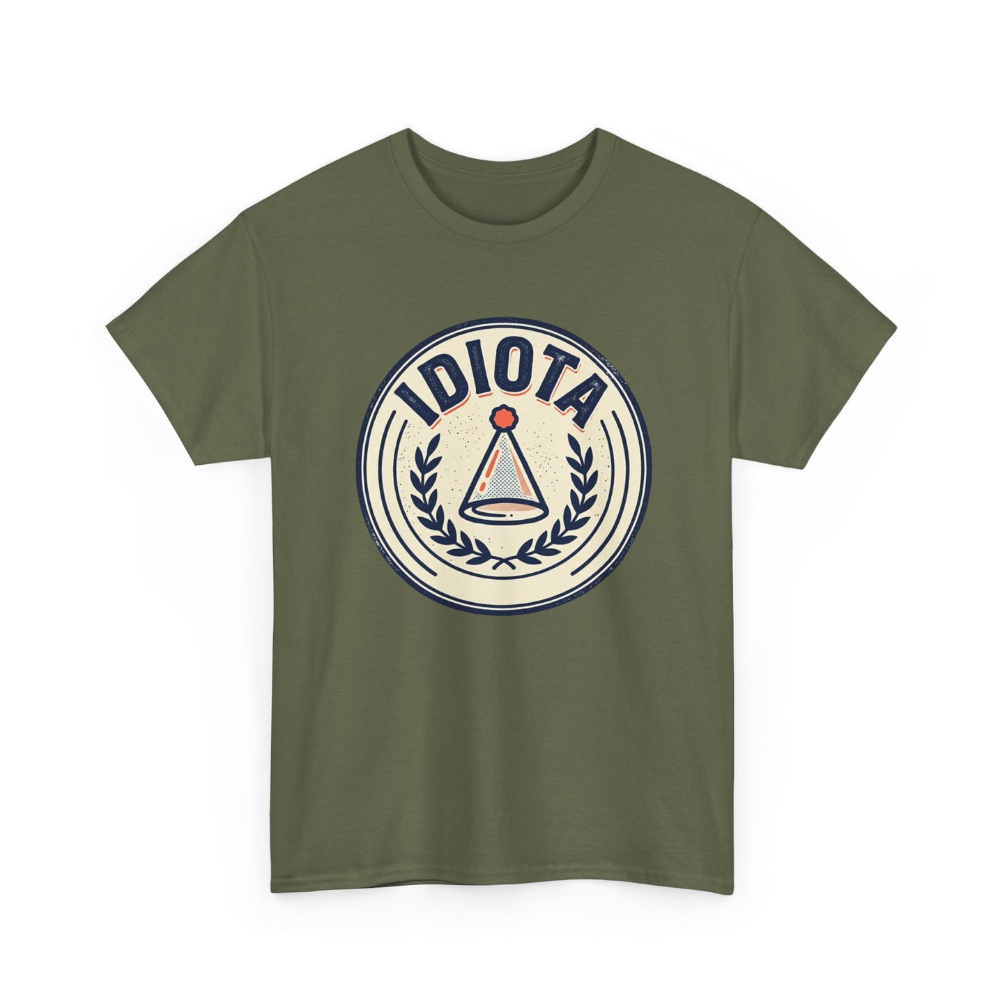 Idiota Crest T-Shirt — Vintage Emblem Graphic Tee