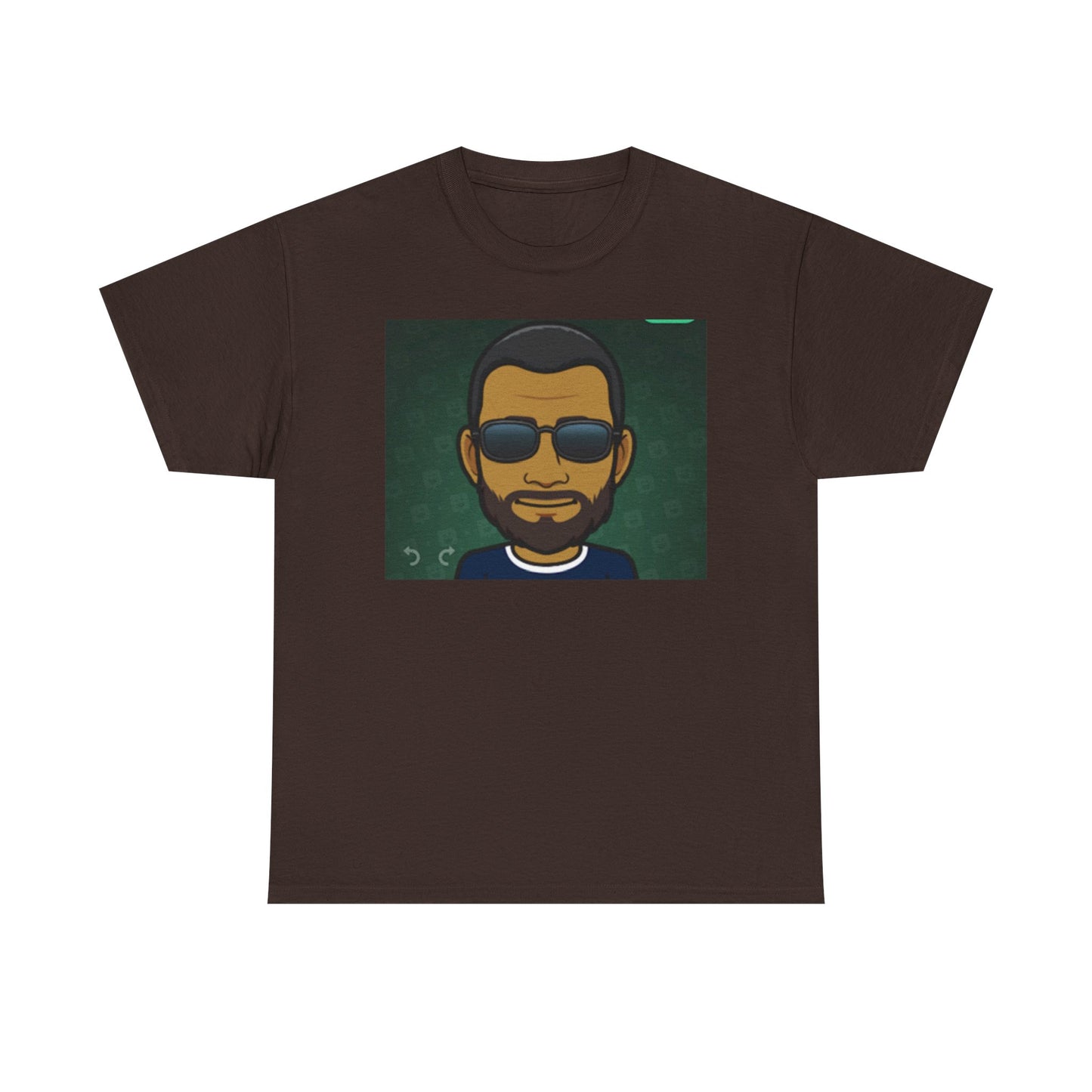 Bitmoji Portrait Tee — Cool Sunglasses Avatar Graphic T-Shirt Printify