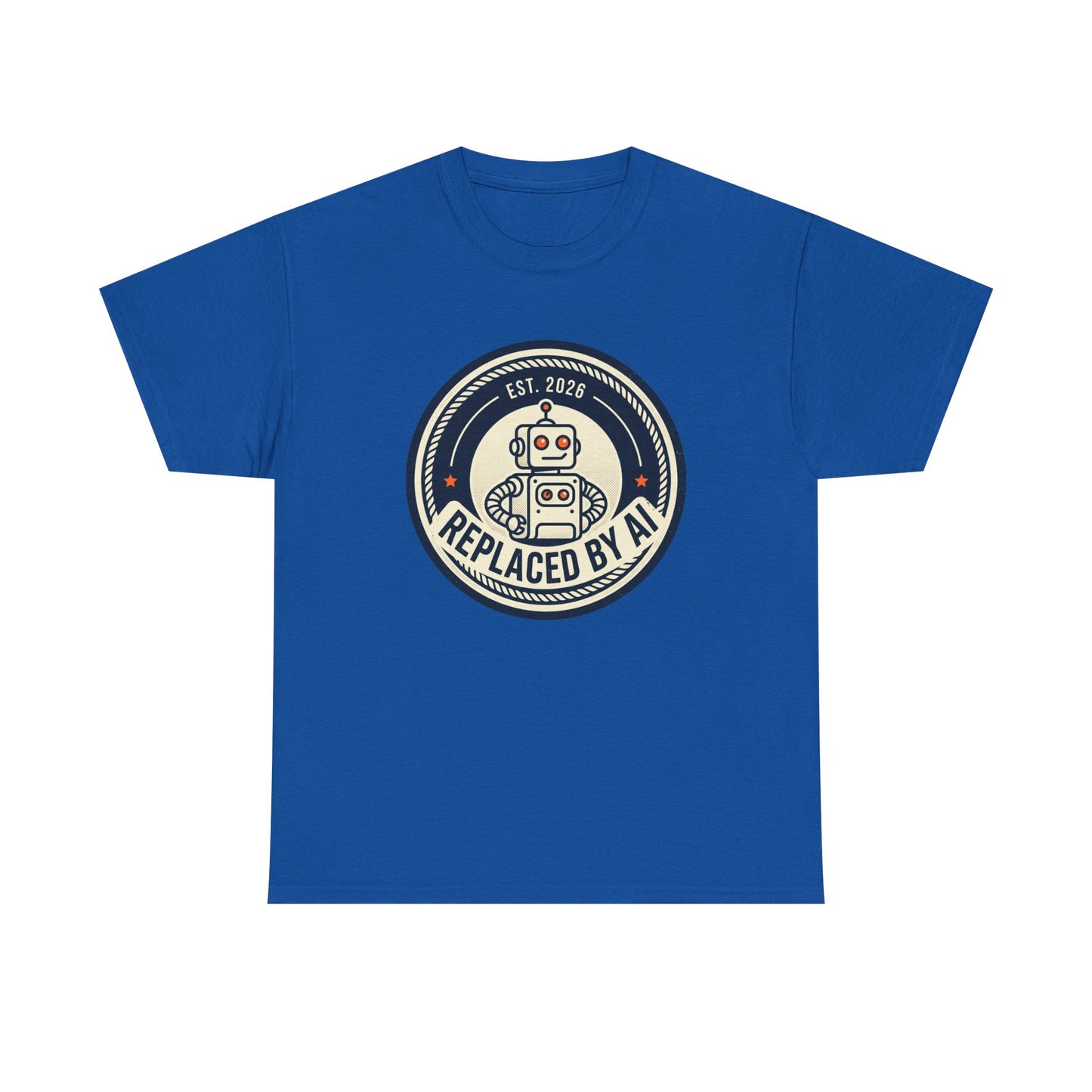 "Replaced by AI" Retro Robot Graphic Tee
