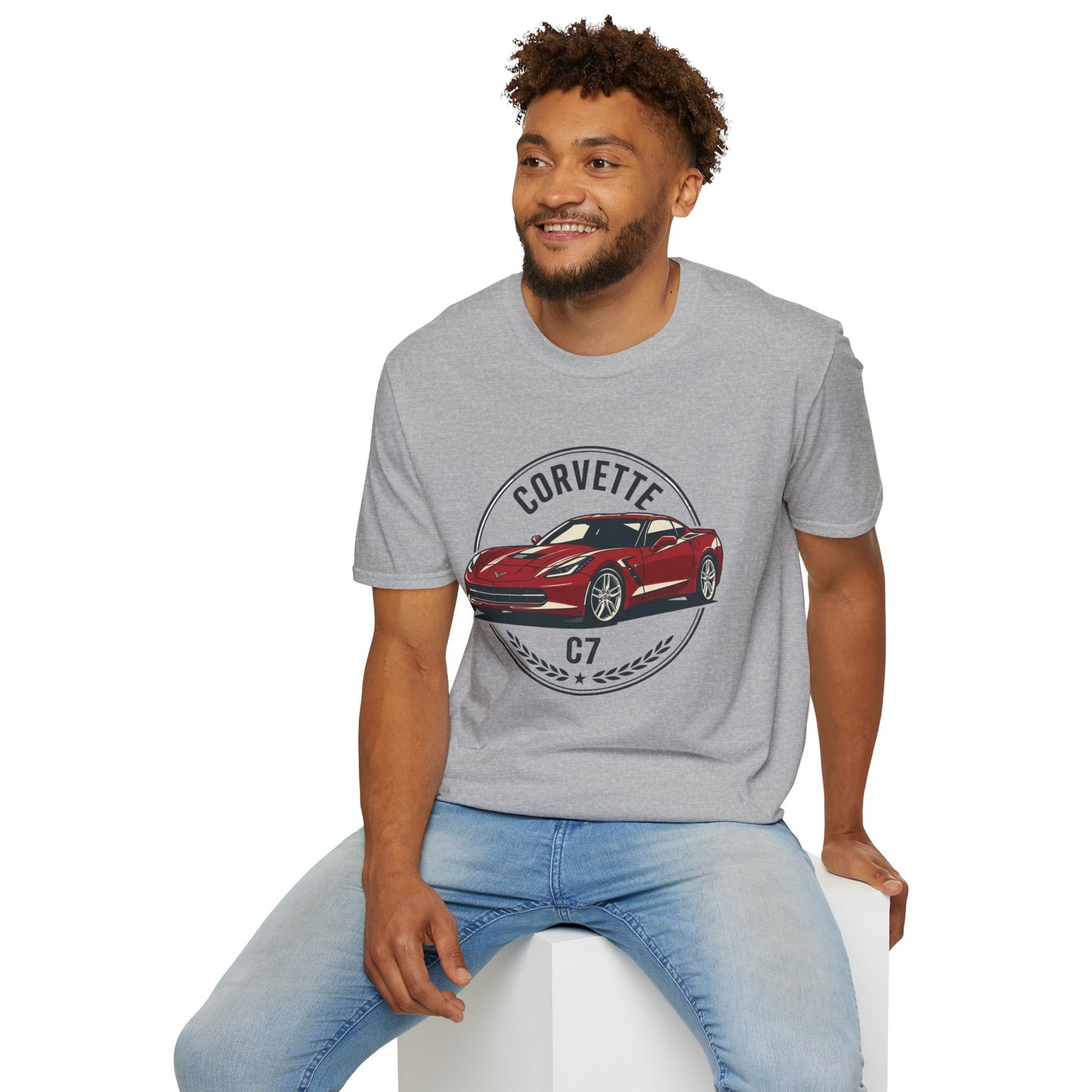 Corvette C7 Tee — Retro Red Sports Car T-Shirt