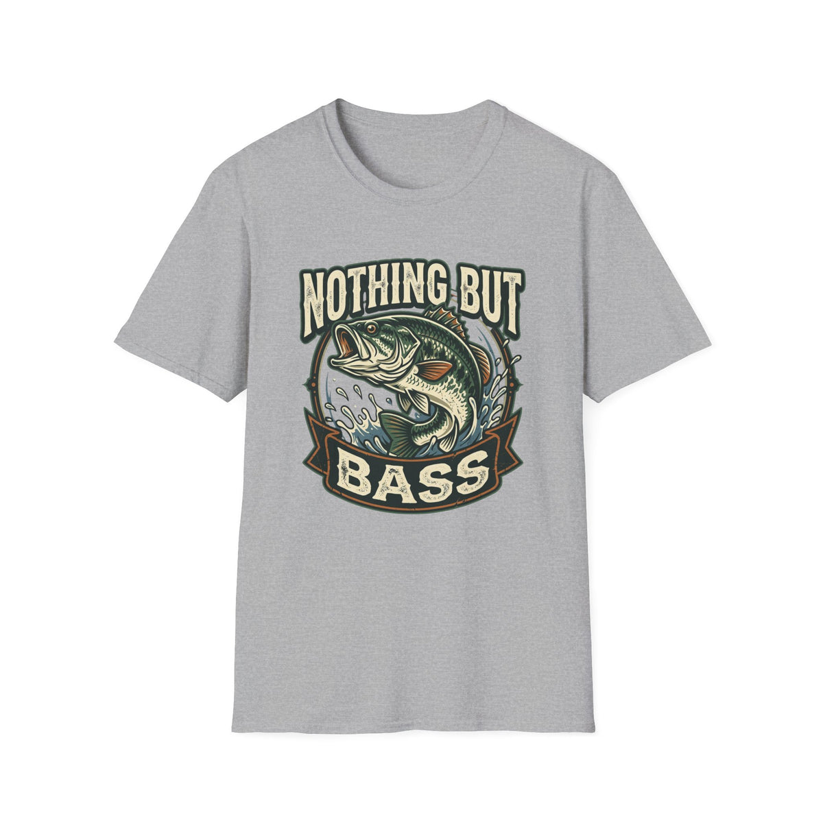 Nothing But Bass Fishing T-Shirt — Retro Largemouth Bass Graphic Tee