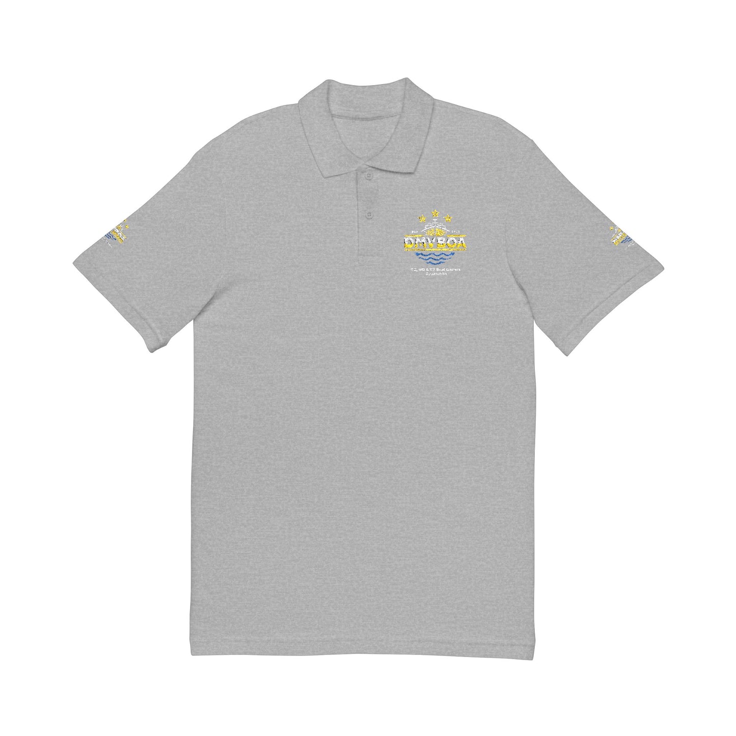 Unisex Pique Polo Shirt (Embroidery) Front and Back