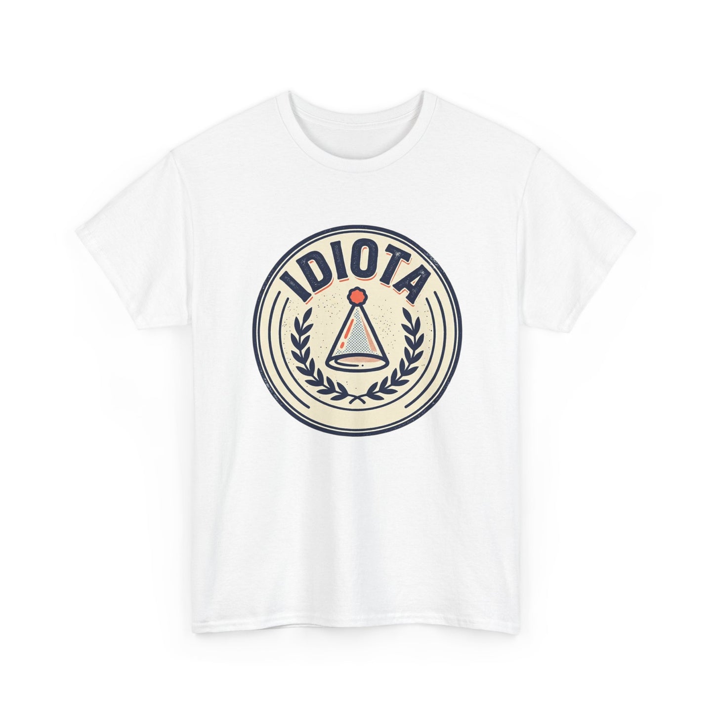 Idiota Crest T-Shirt — Vintage Emblem Graphic Tee