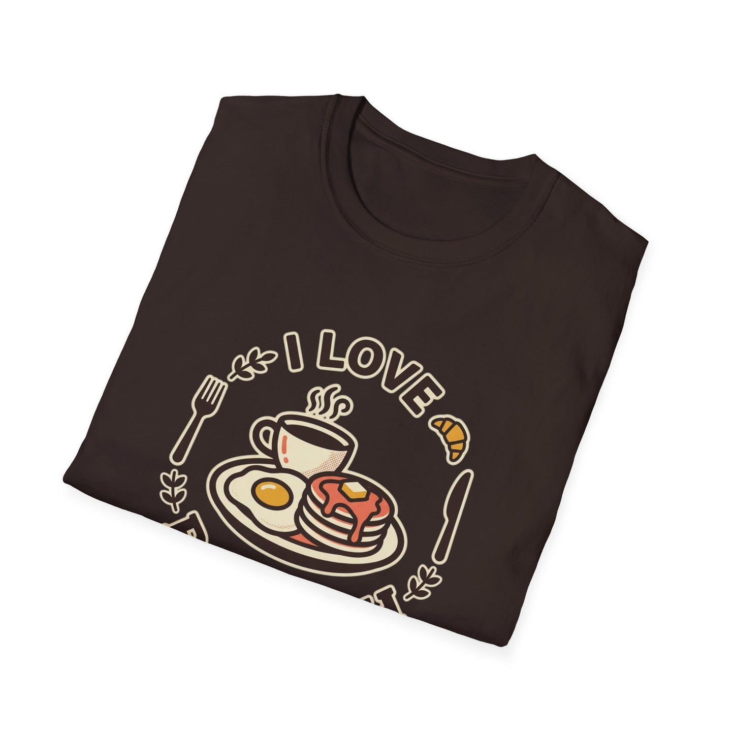 Brunch Lover T-Shirt – "I Love Brunch" Pancakes & Coffee Graphic Tee