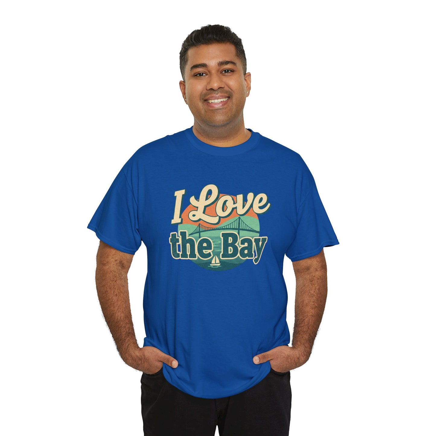 I Love the Bay T-Shirt — Retro Coastal Tee for Bay Lovers