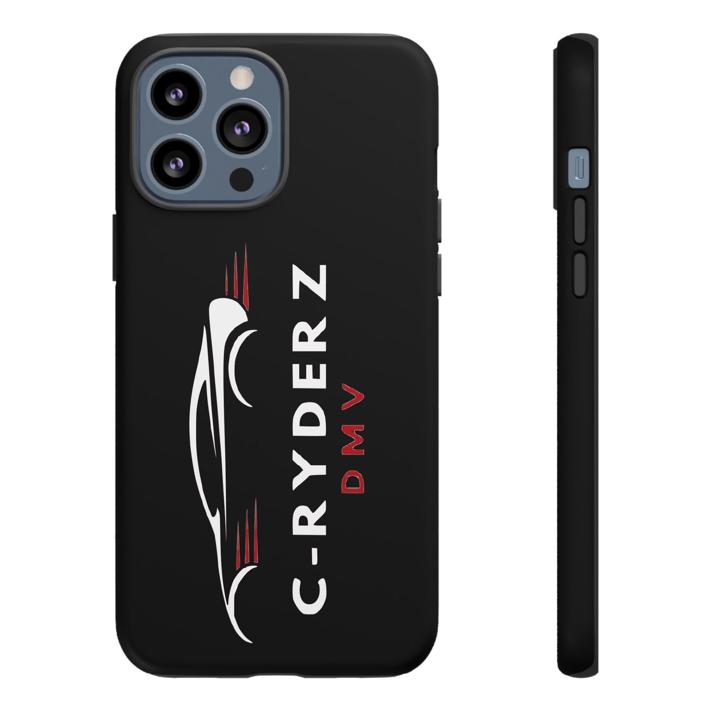 C-Ryderz DMV Black Slim Phone Case — Sporty Car Silhouette Protective Cover Printify