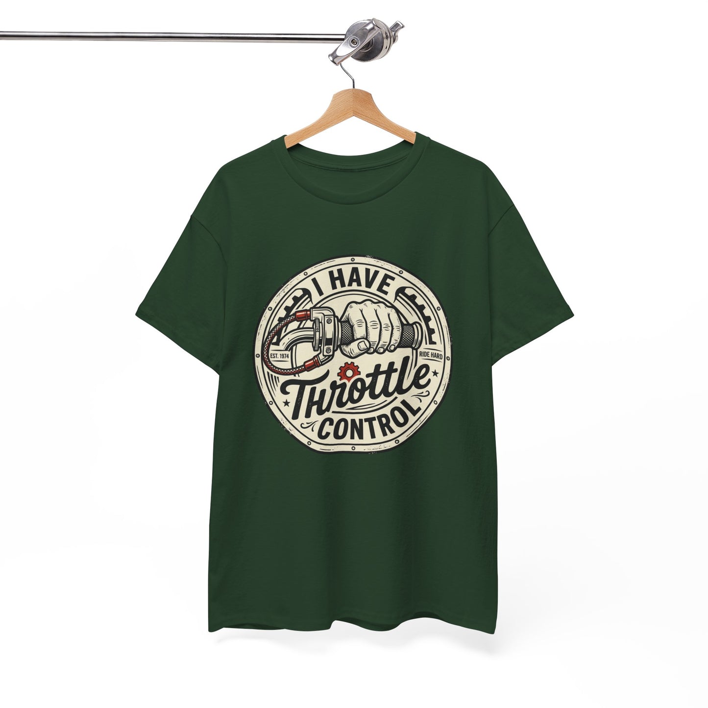 Throttle Control T-Shirt — "I Have Throttle Control" Vintage Motorcycle Tee