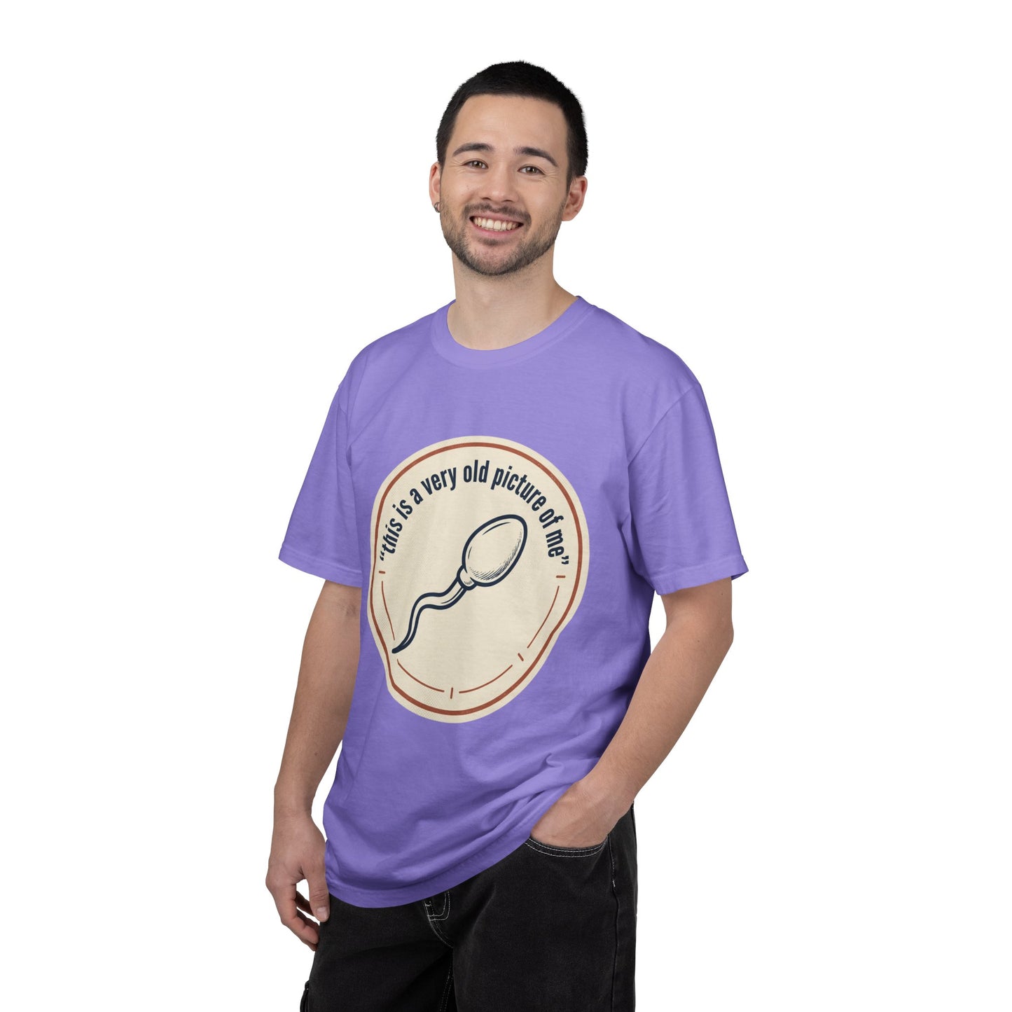 Vintage Sperm Graphic T-Shirt — "this is a very old picture of me"