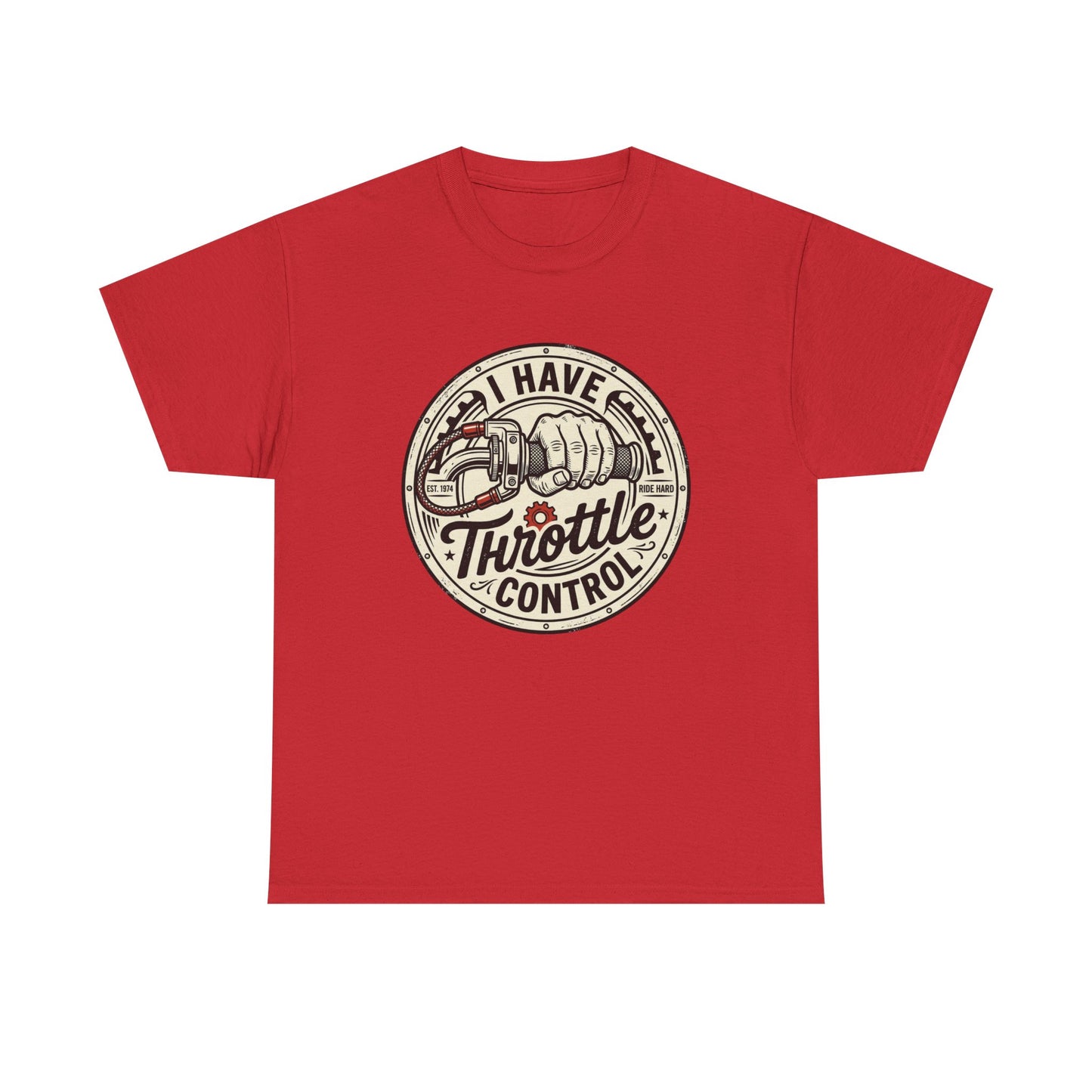 Throttle Control T-Shirt — "I Have Throttle Control" Vintage Motorcycle Tee