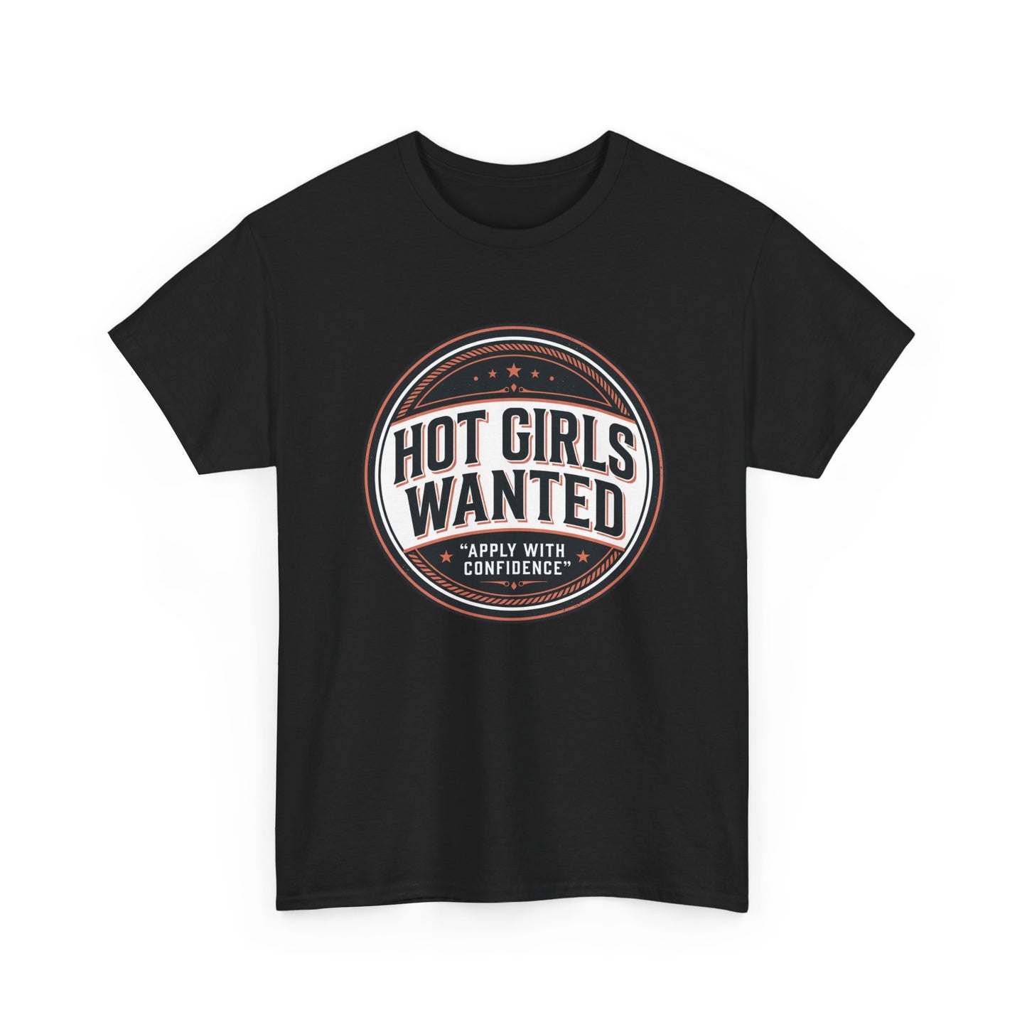 T-Shirt — "Hot Girls Wanted" Retro Badge Tee