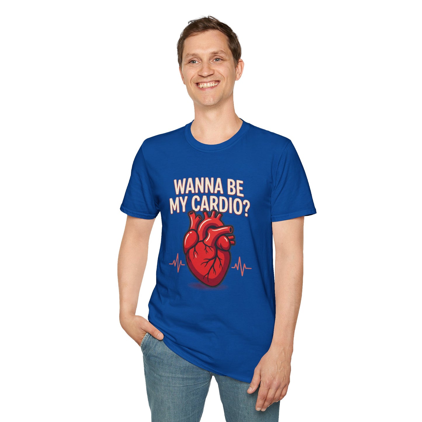 Wanna Be My Cardio? T-Shirt — Cute Anatomical Heart Graphic Tee