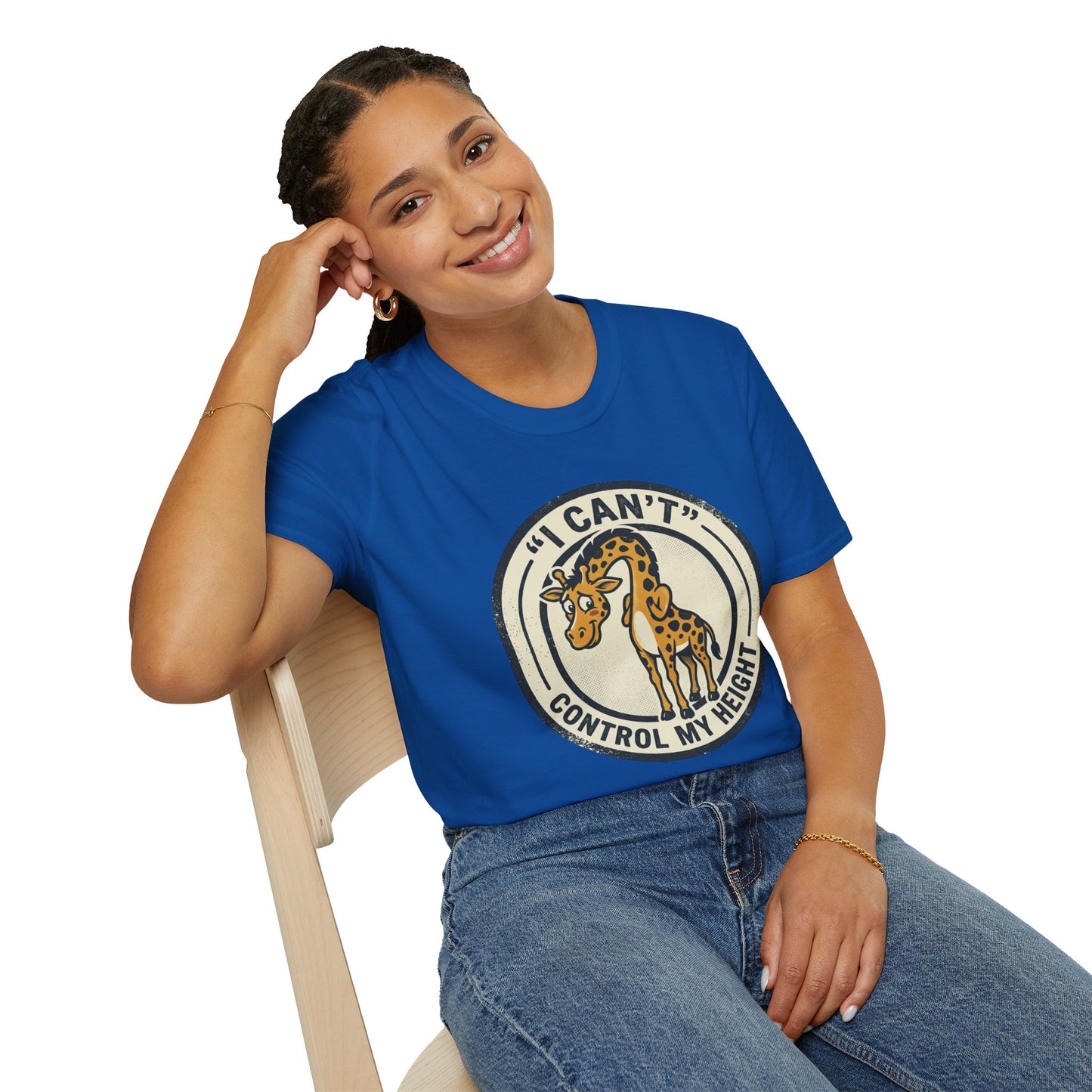 Giraffe 'I Can't Control My Height' T-Shirt