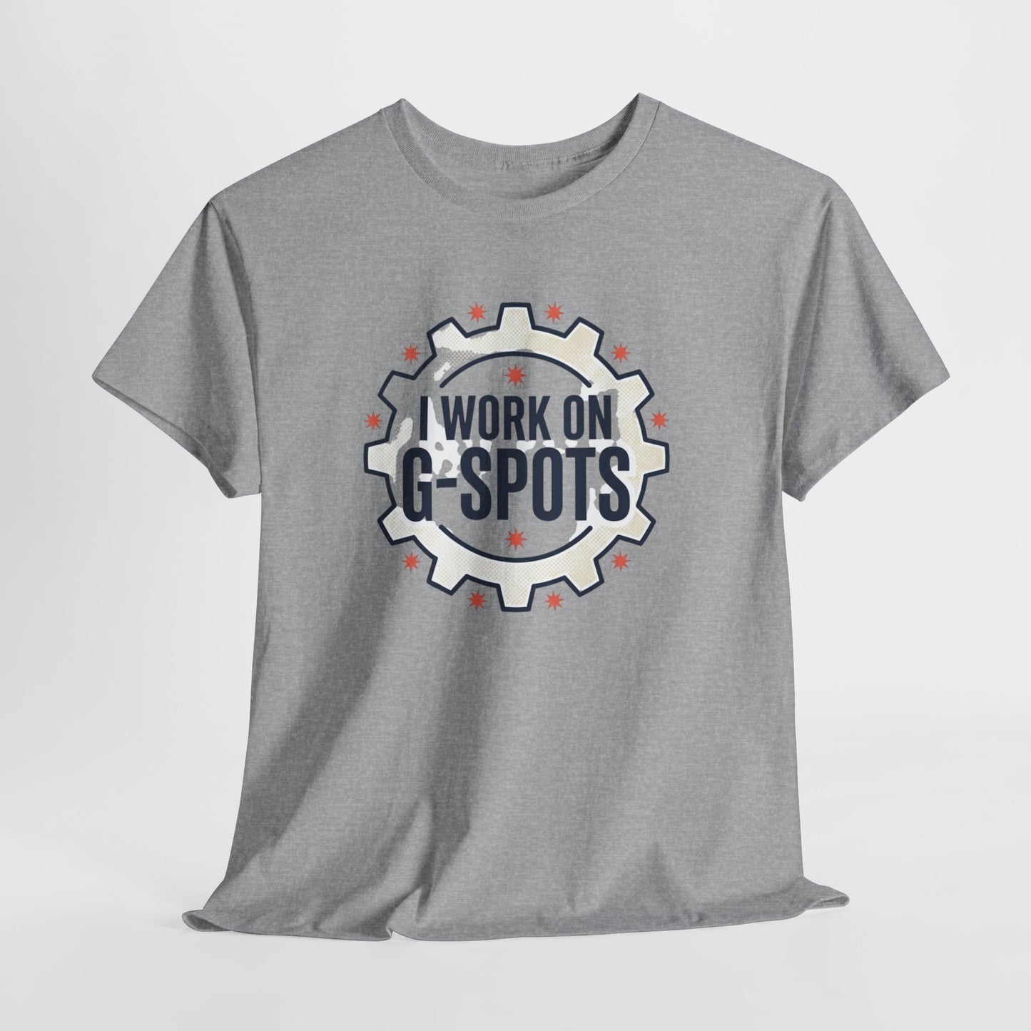 “I Work On G‑Spots” Funny Mechanical Gear Graphic Tee
