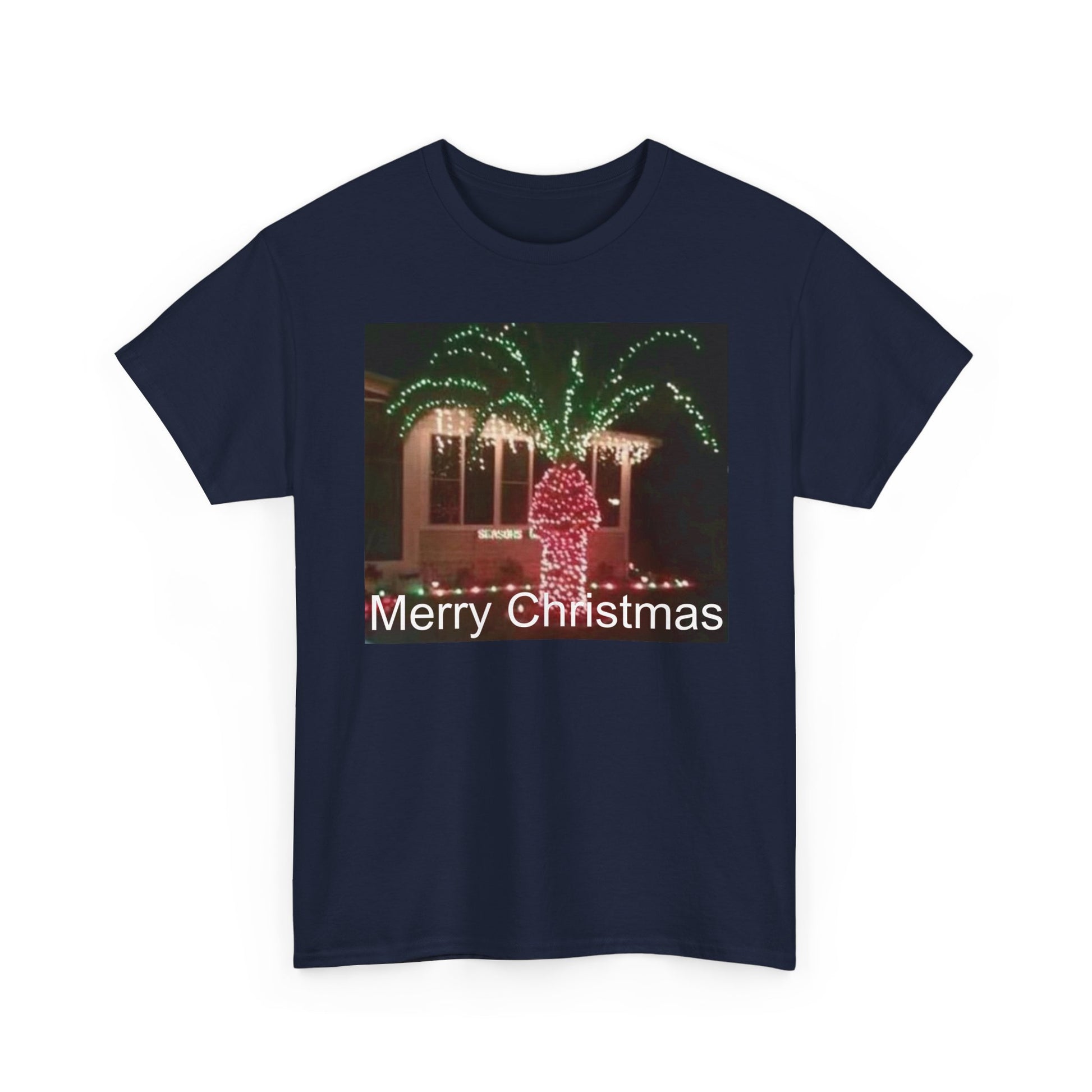 Christmas Lights Tee — 'Merry Christmas' Holiday Graphic T-Shirt Printify