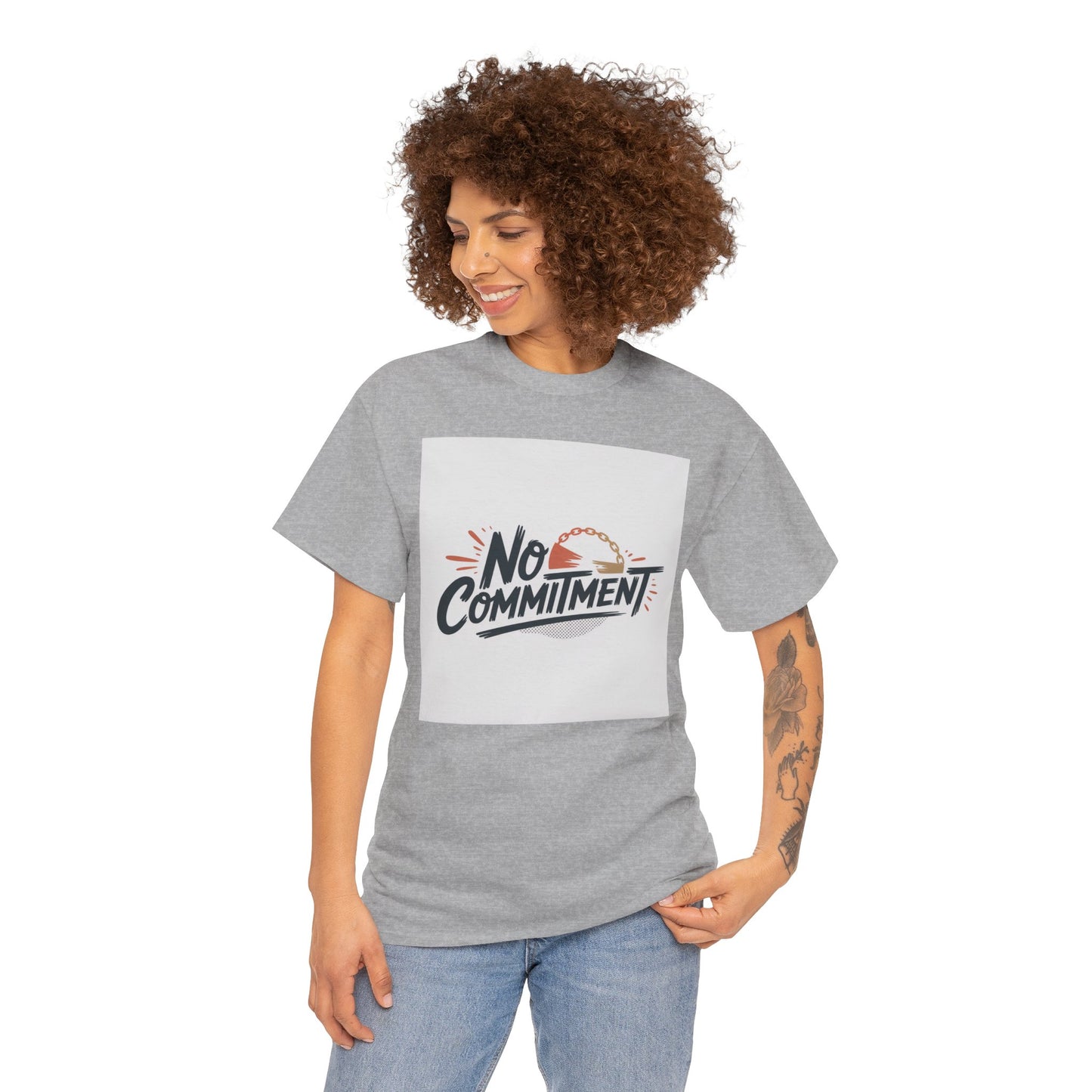 No Commitment T-Shirt — Funny Casual Graphic Tee for Dating & Freedom Lovers
