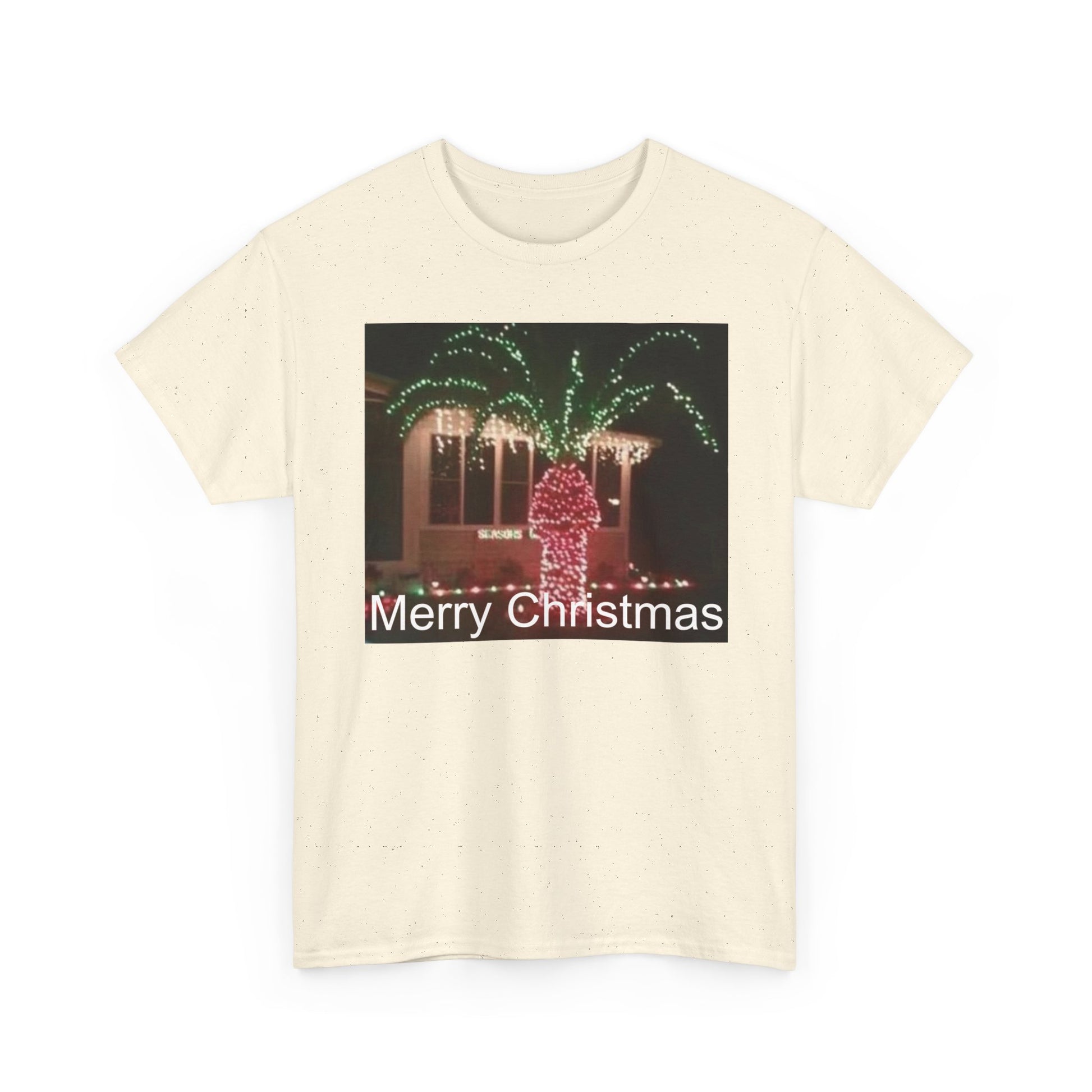 Christmas Lights Tee — 'Merry Christmas' Holiday Graphic T-Shirt Printify