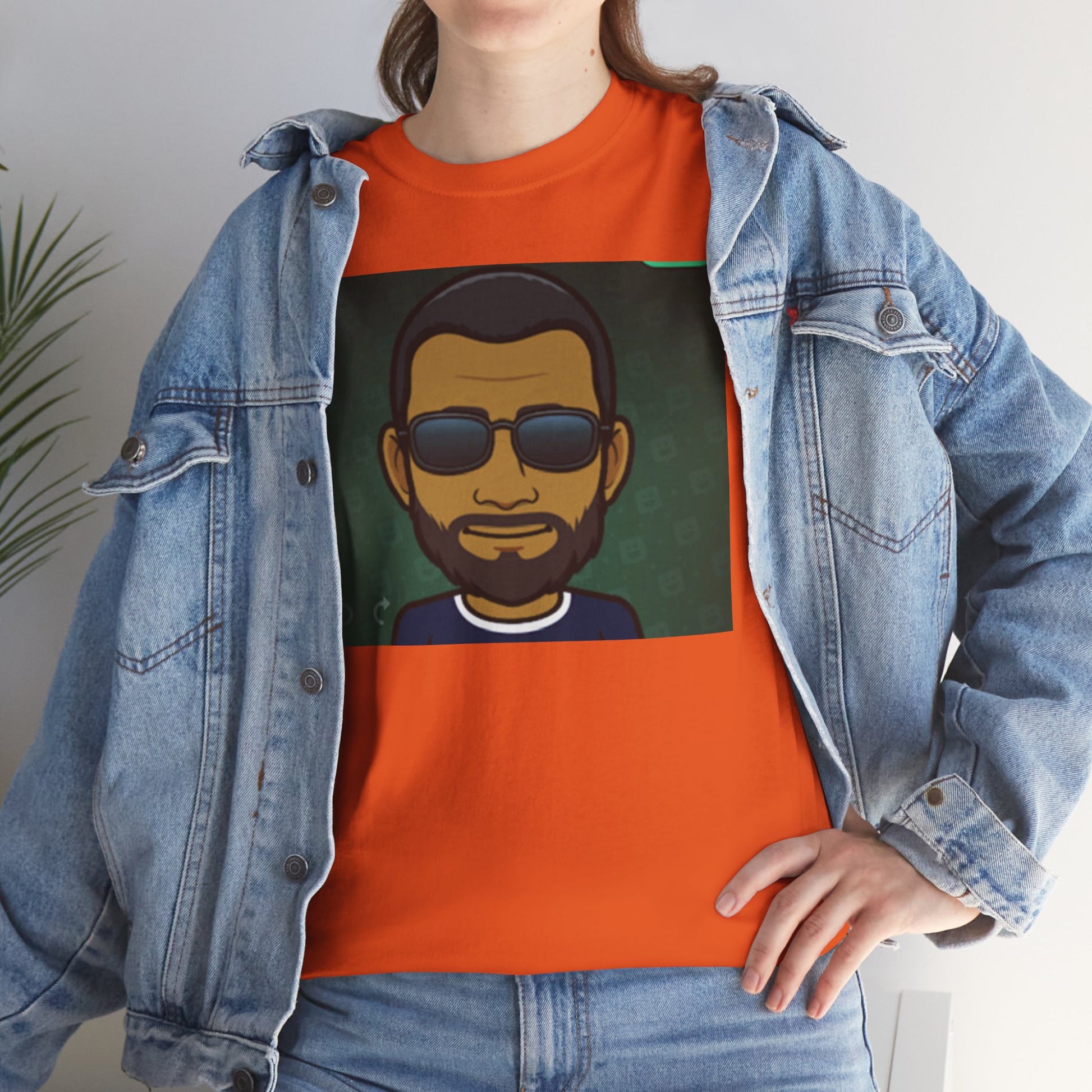 Bitmoji Portrait Tee — Cool Sunglasses Avatar Graphic T-Shirt Printify
