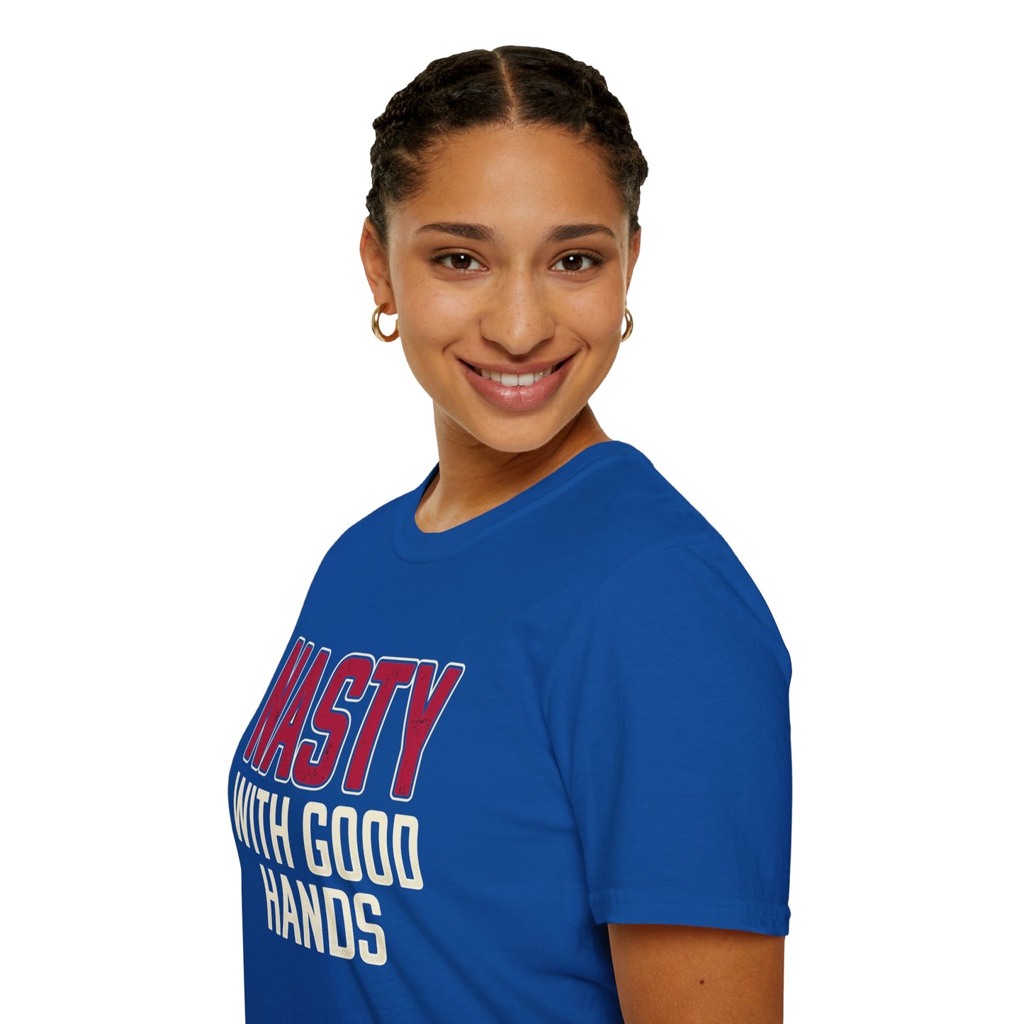"NASTY With Good Hands" Bold Lettering Graphic Tee
