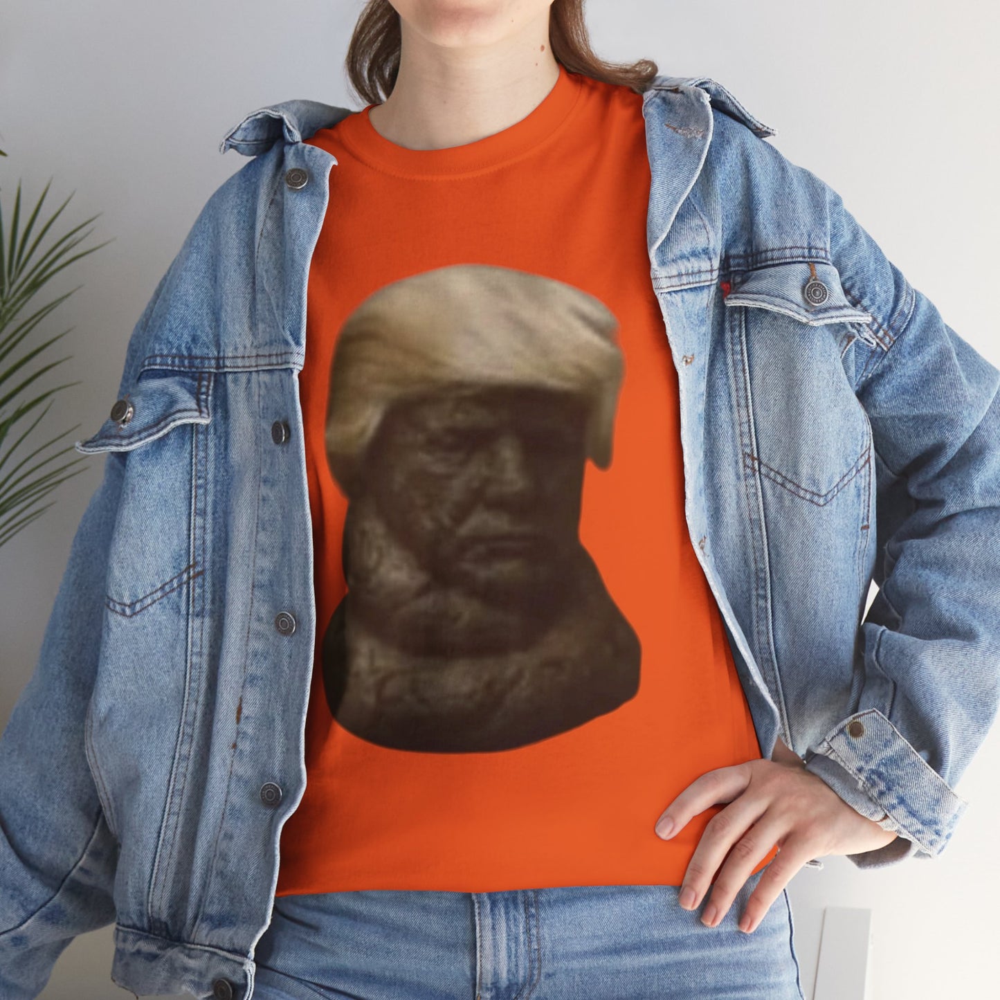 Graphic Tee — Bronze Bust Illustration T‑Shirt