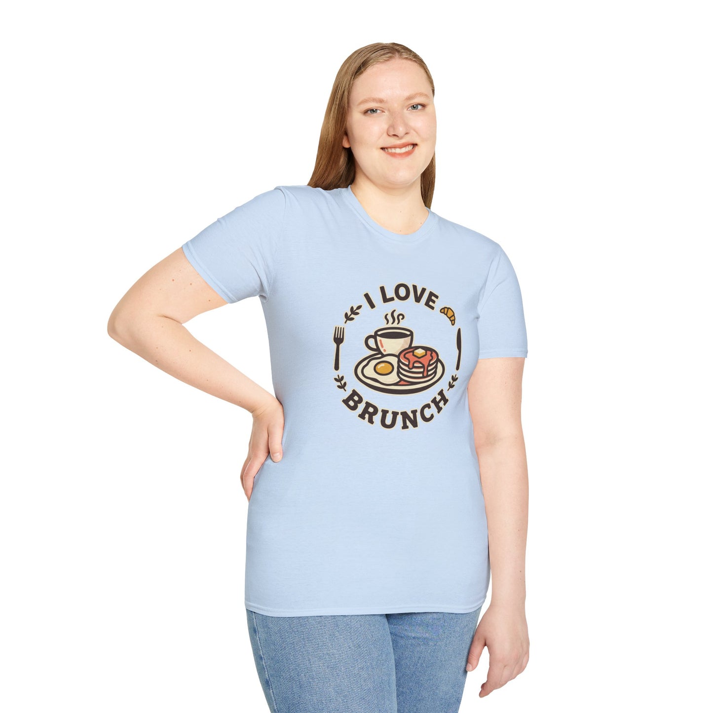 Brunch Lover T-Shirt – "I Love Brunch" Pancakes & Coffee Graphic Tee