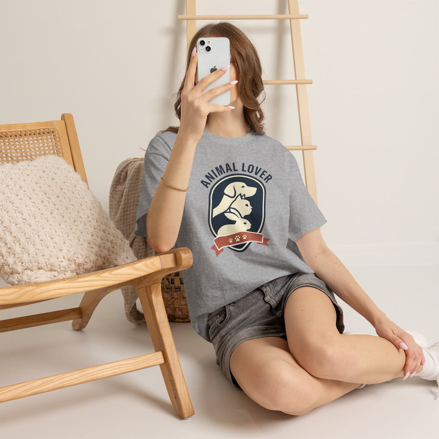 Animal Lover T-Shirt — Retro Pet Badge Tee (Dogs & Cats)