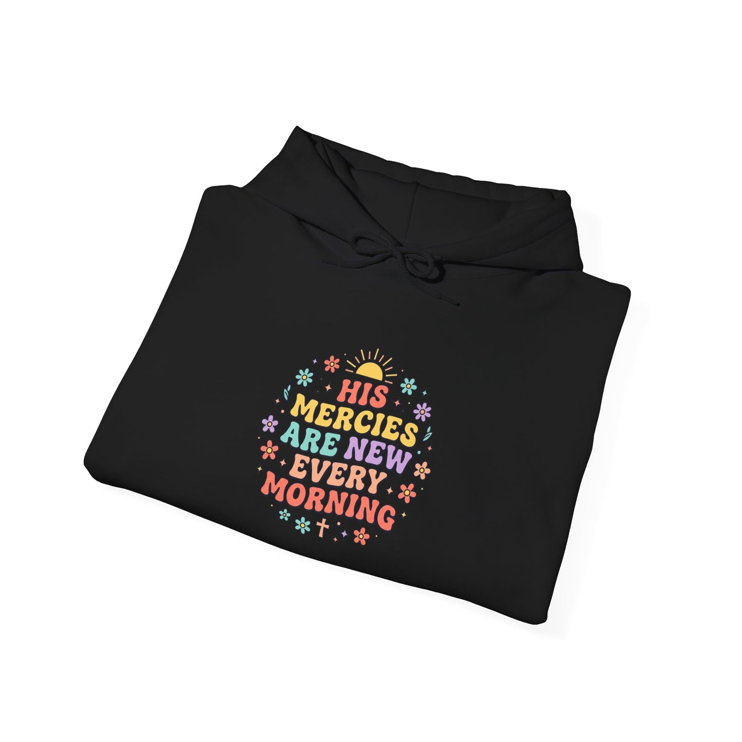Uplifted Faith Floral Scripture Hoodie | Christian Encouragement, Pastel Groovy