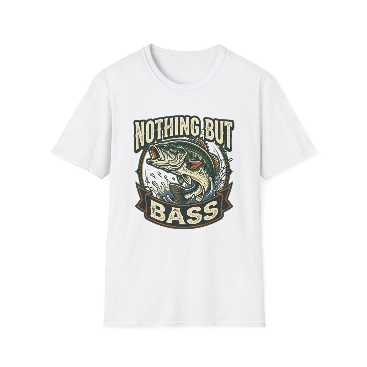 Nothing But Bass Fishing T-Shirt — Retro Largemouth Bass Graphic Tee