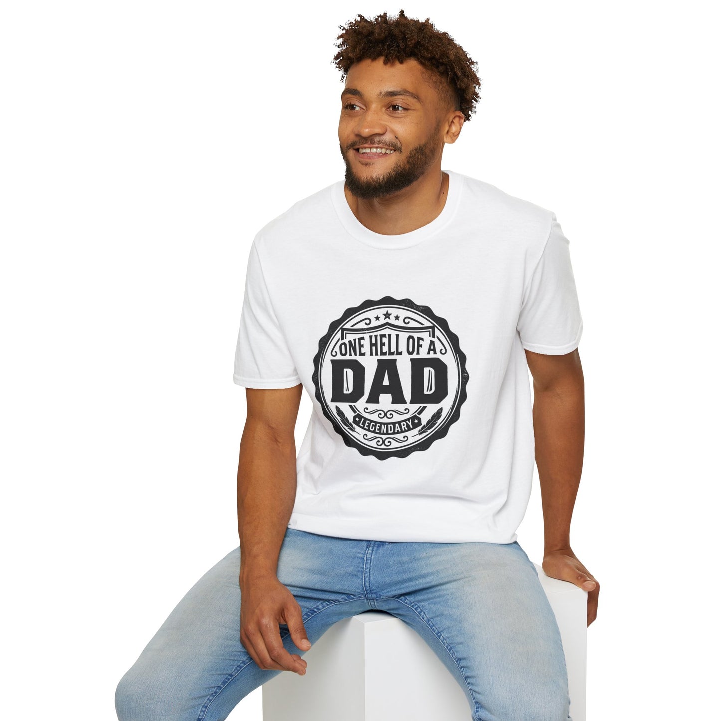 Gone Hell of a Dad T‑Shirt — Vintage Badge Father's Day Gift