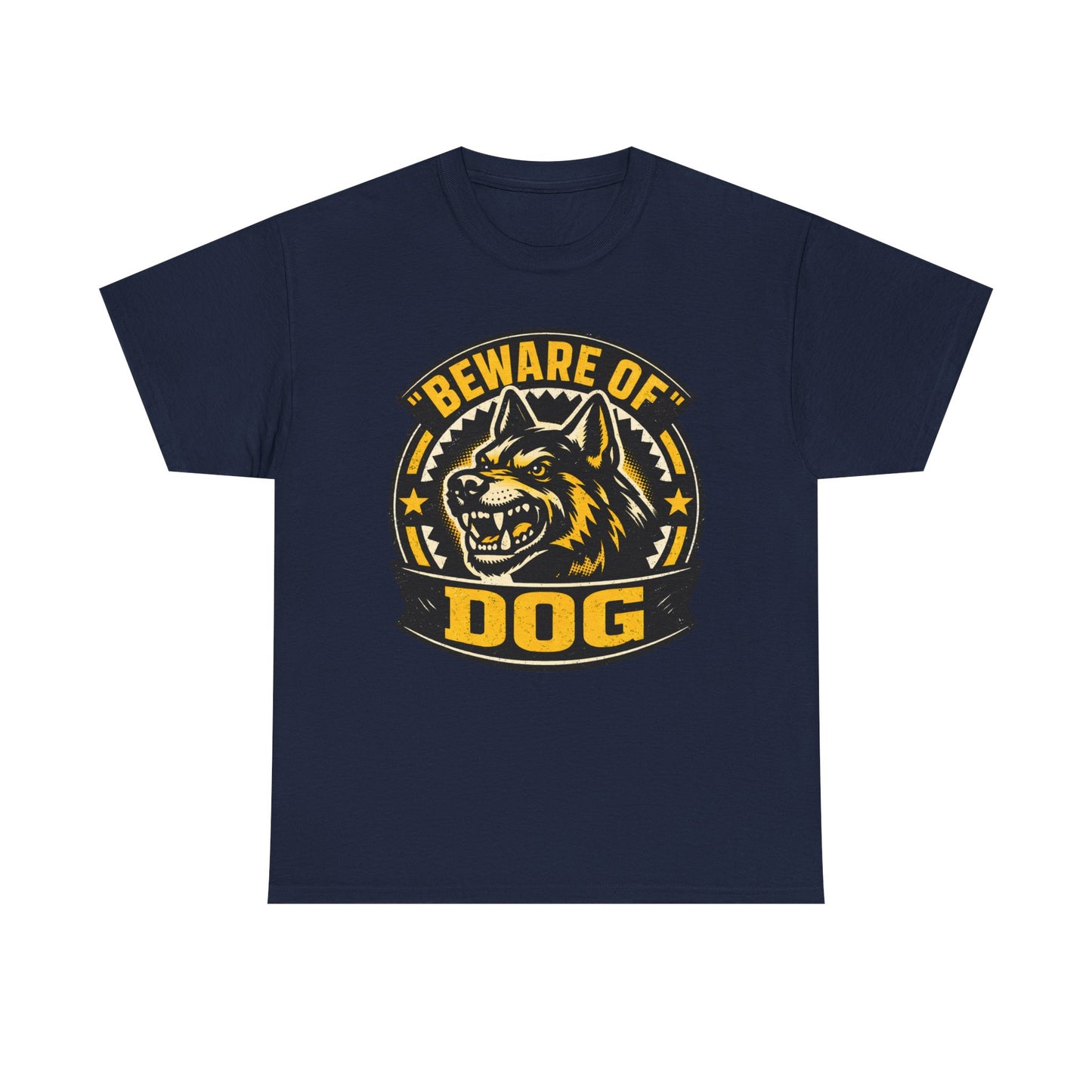 Beware of Dog T-Shirt — Retro Aggressive Dog Warning Graphic Tee Printify