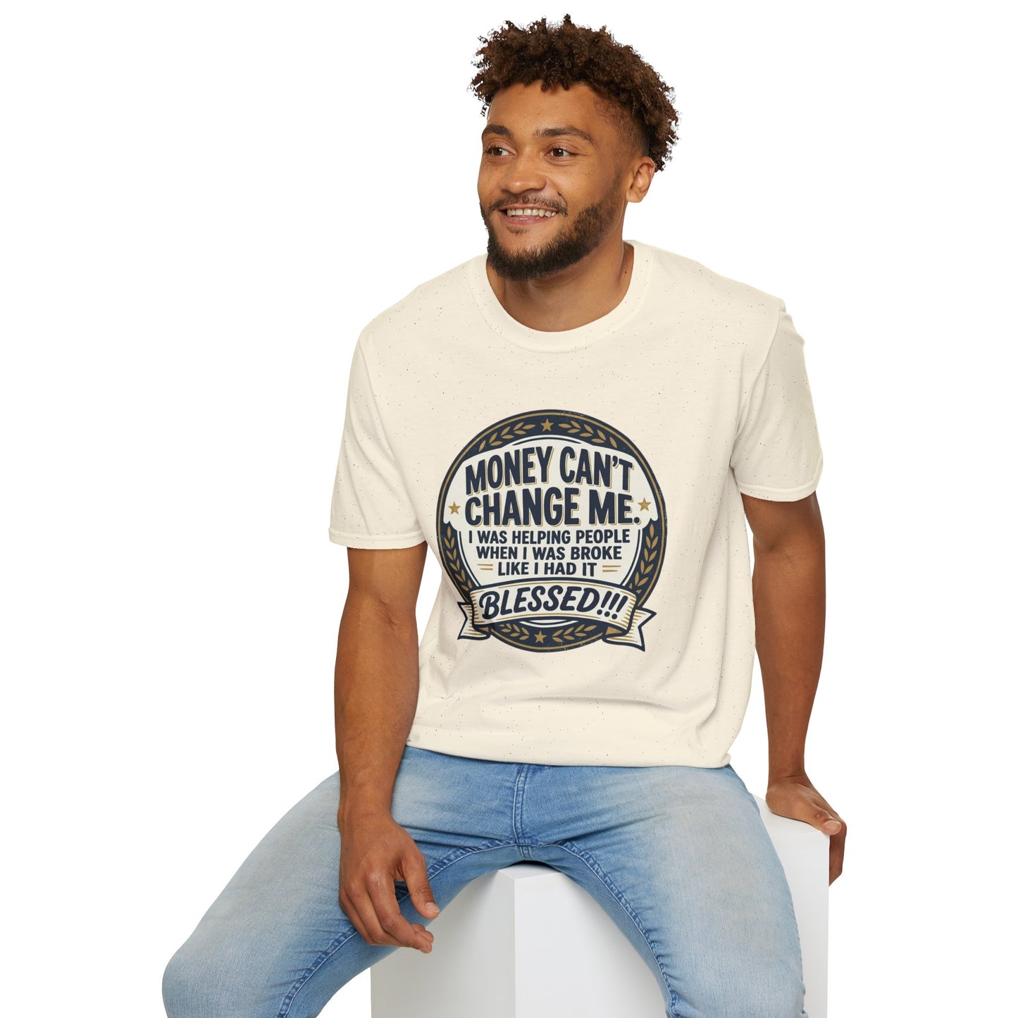 "Money Can't Change Me" Inspirational Vintage Graphic Tee