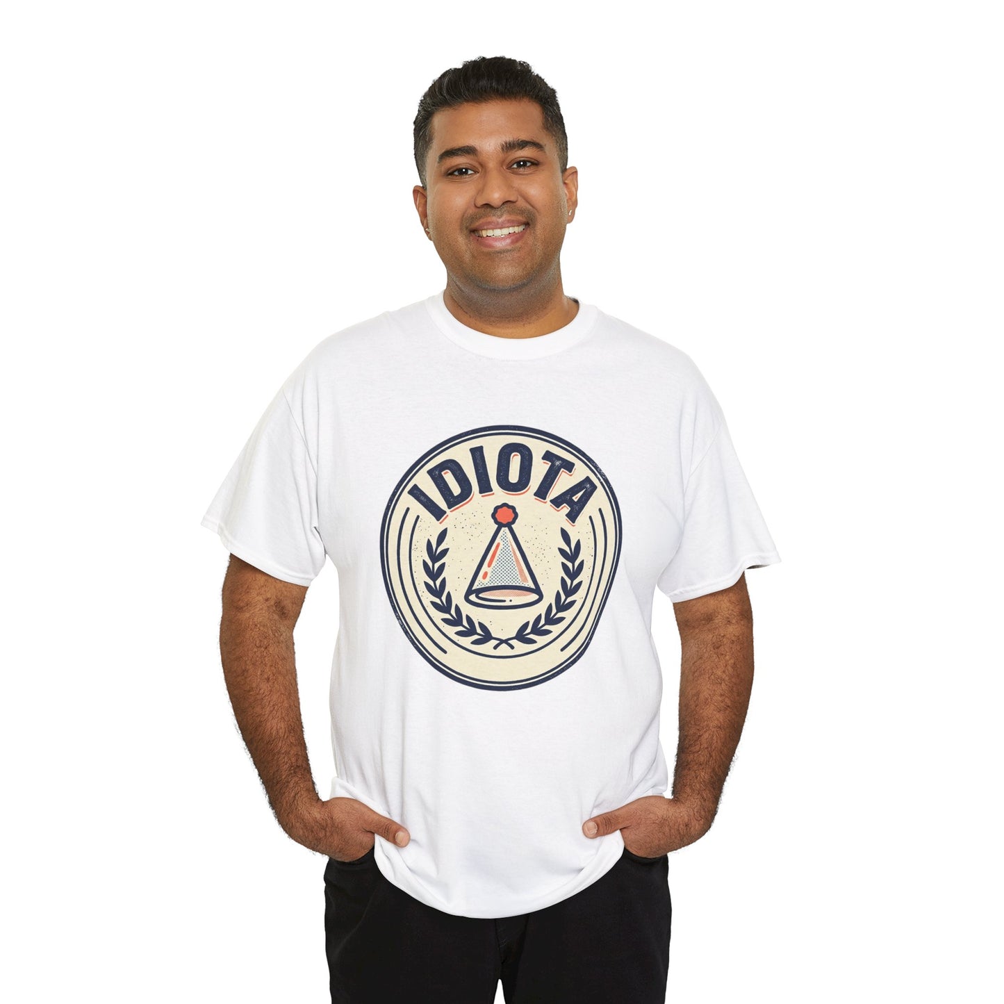 Idiota Crest T-Shirt — Vintage Emblem Graphic Tee