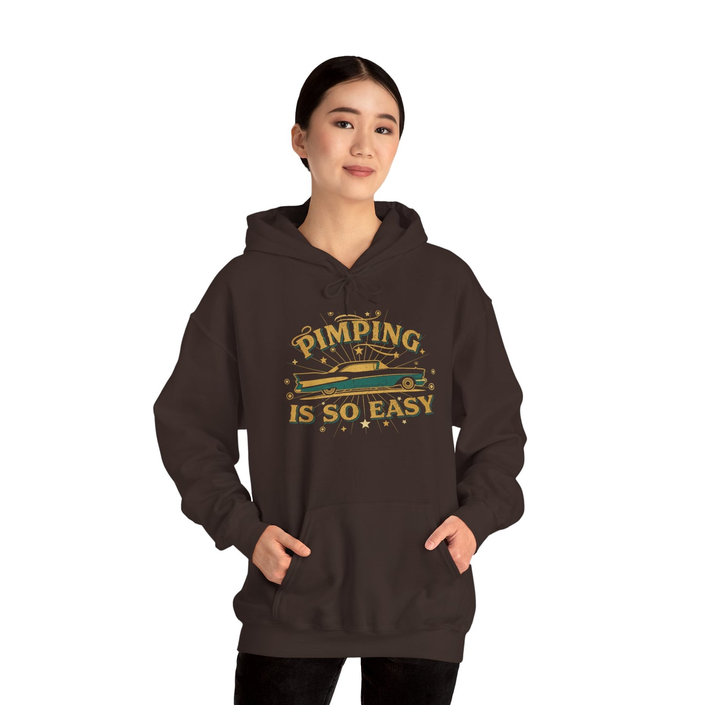 Hoodie — "Pimping Is So Easy" Vintage Lowrider Graphic Hoodie