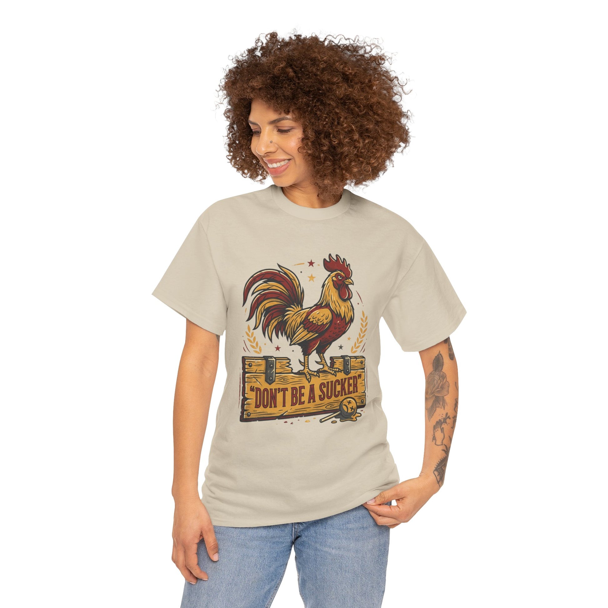Rooster 'Don't Be a Sucker' Graphic Tee Printify