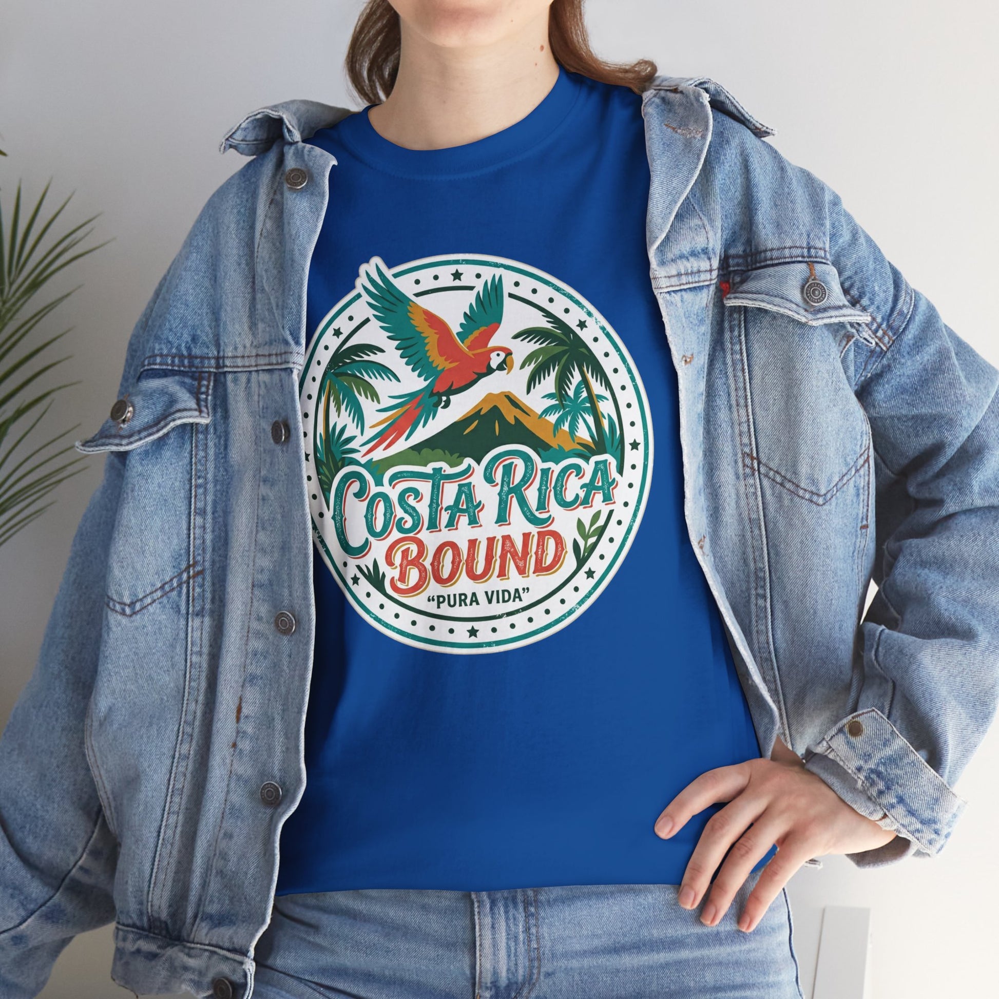 Costa Rica Bound T-Shirt — Tropical Parrot Travel Tee Printify